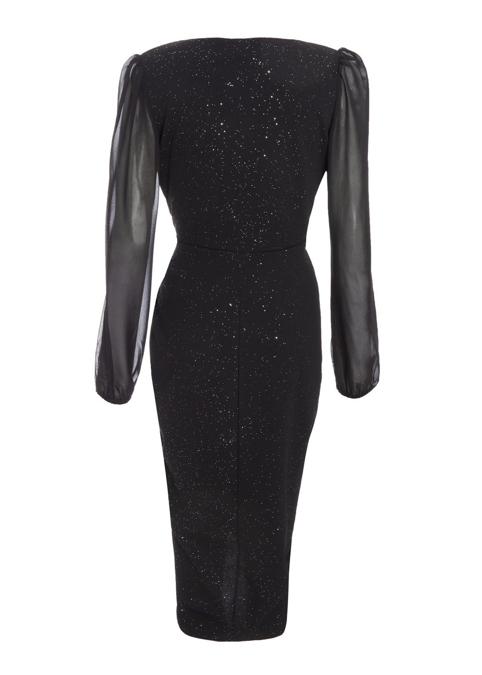 Quiz black glitter dress clearance