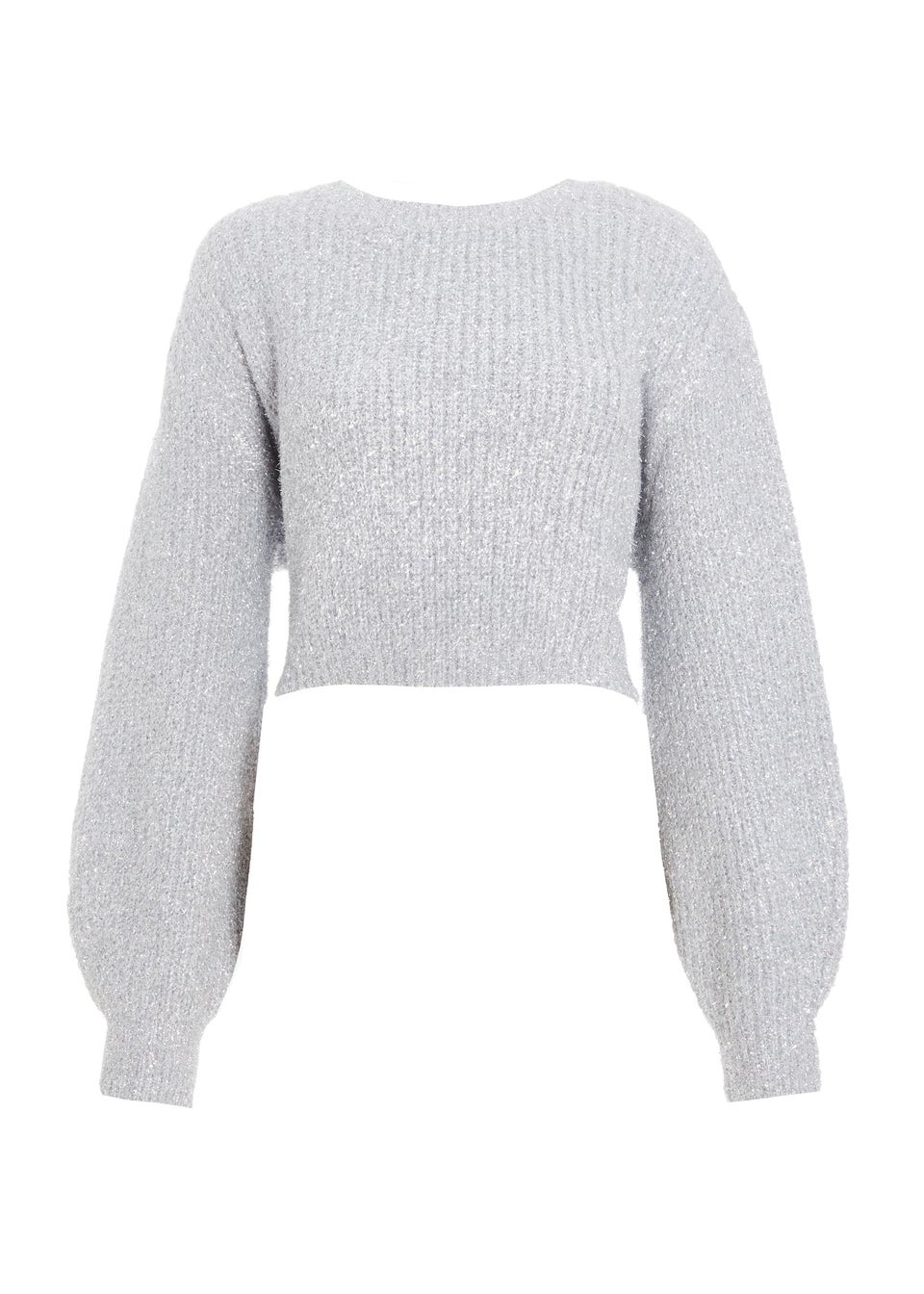 Quiz Silver Tinsel Knit Jumper