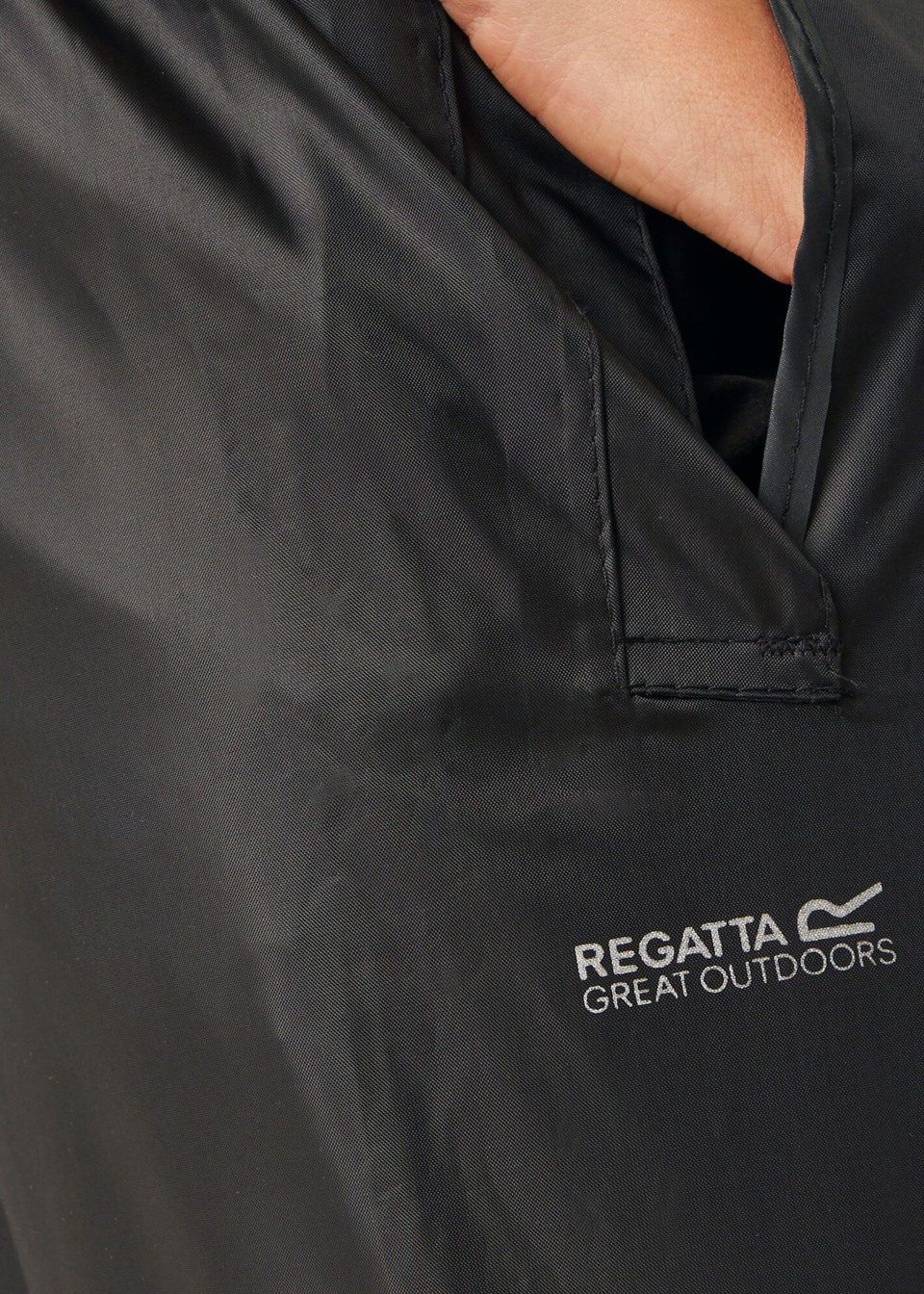 Regatta Black Kids' Stormbreak Waterproof Hydrofort Overtrousers