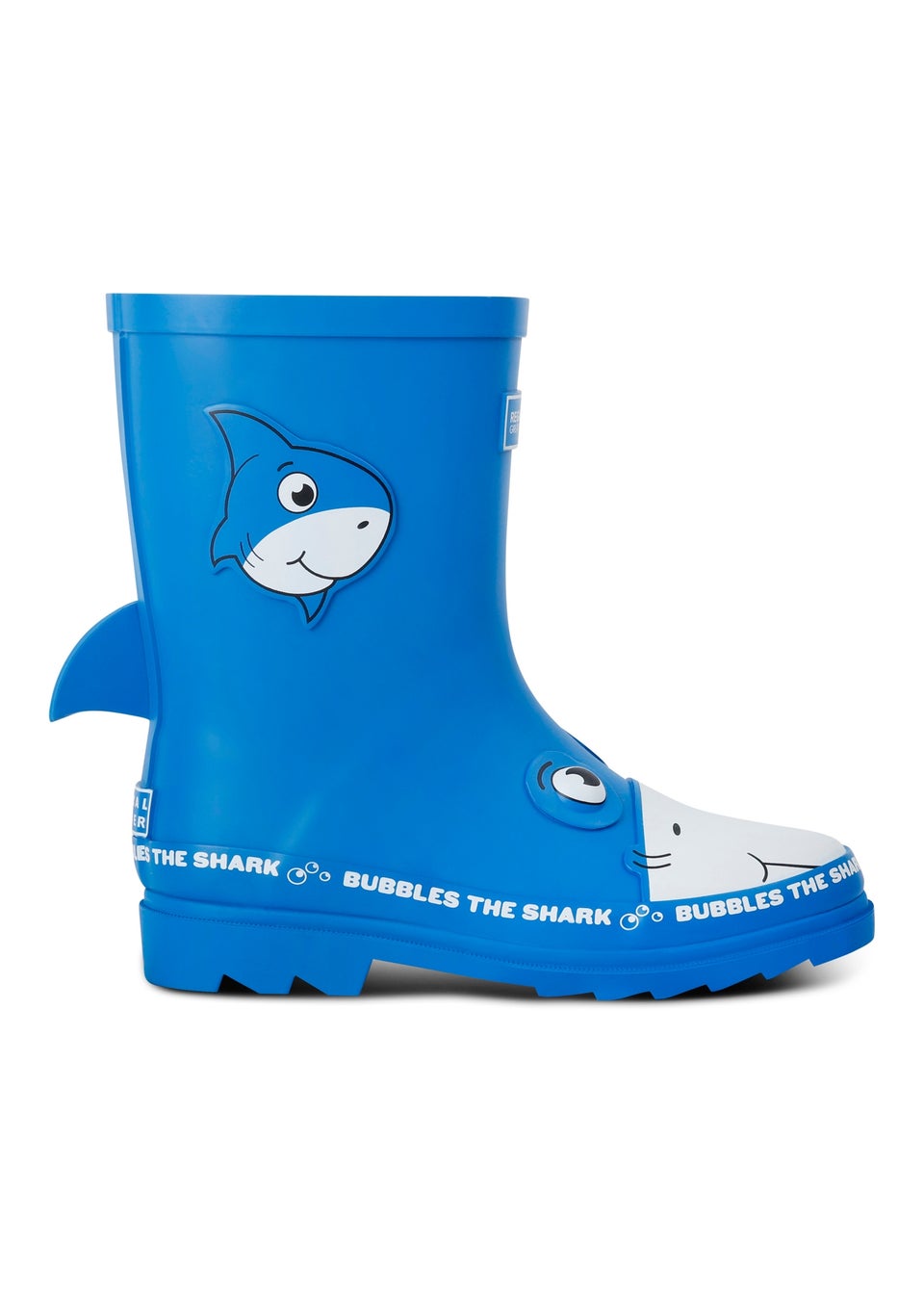 Regatta Bubbles the Shark Blue Kids' Mudplay Junior II Waterproof Wellies