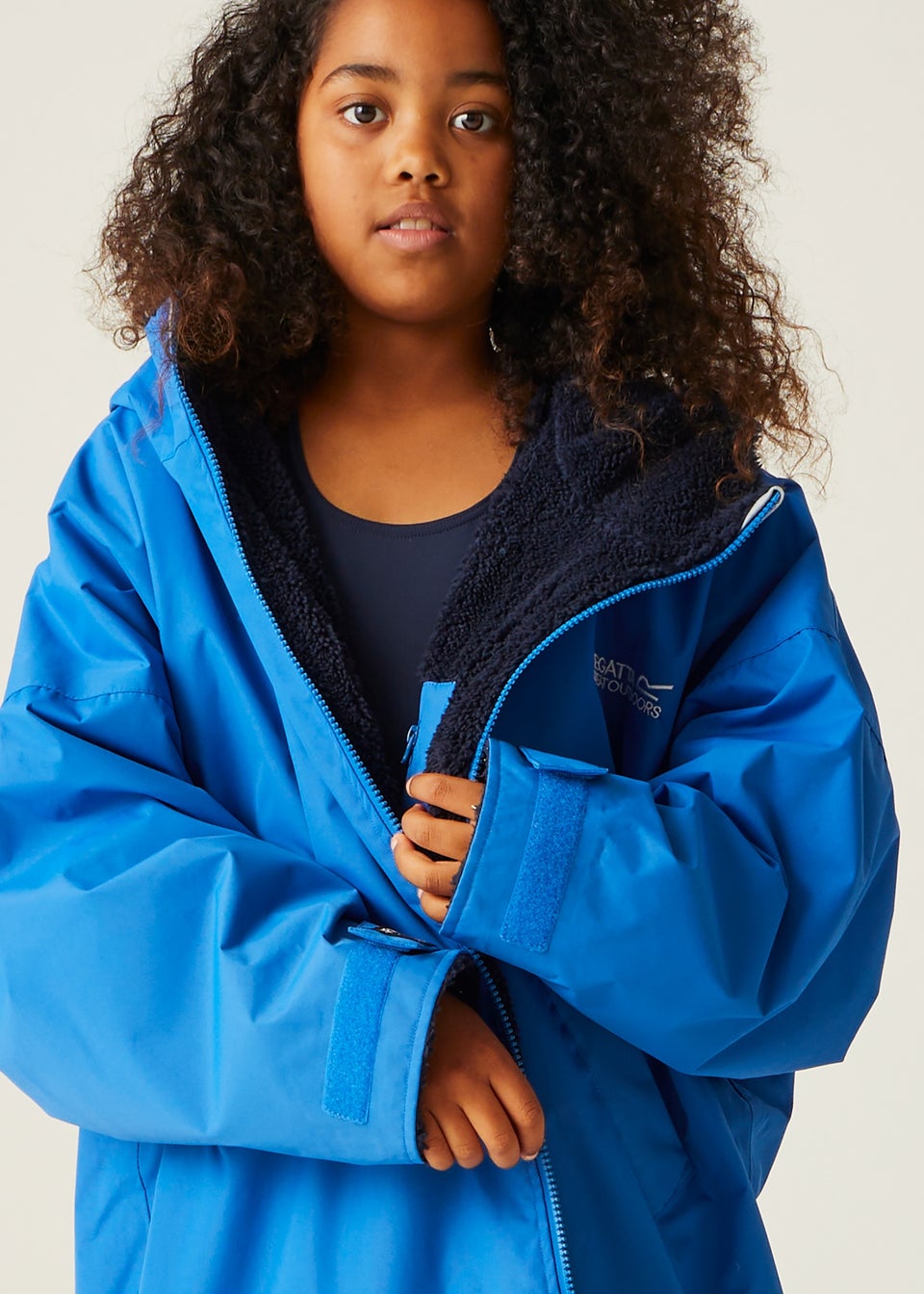 Regatta Oxford Blue Navy Kids' Junior Waterproof Hydrofort Robe