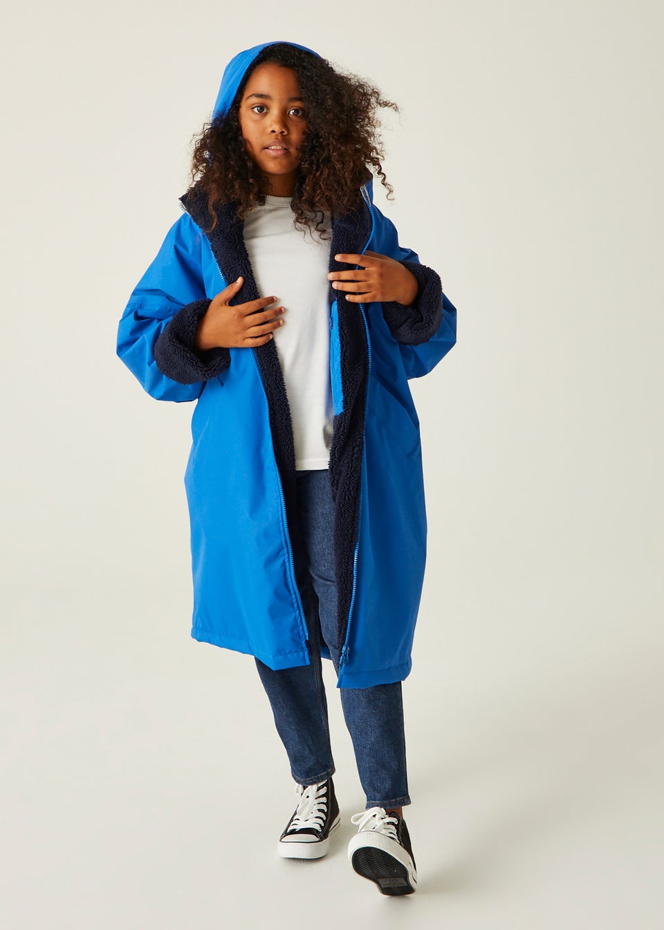 Regatta Oxford Blue Navy Kids' Junior Waterproof Hydrofort Robe