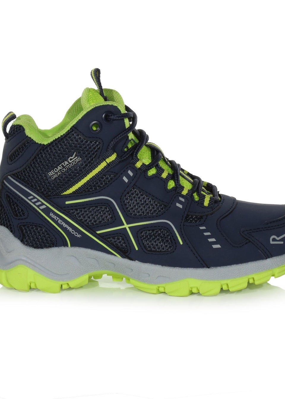 Regatta Navy Lime Punch Kids' Vendeavour Waterproof Isotex Walking Boots