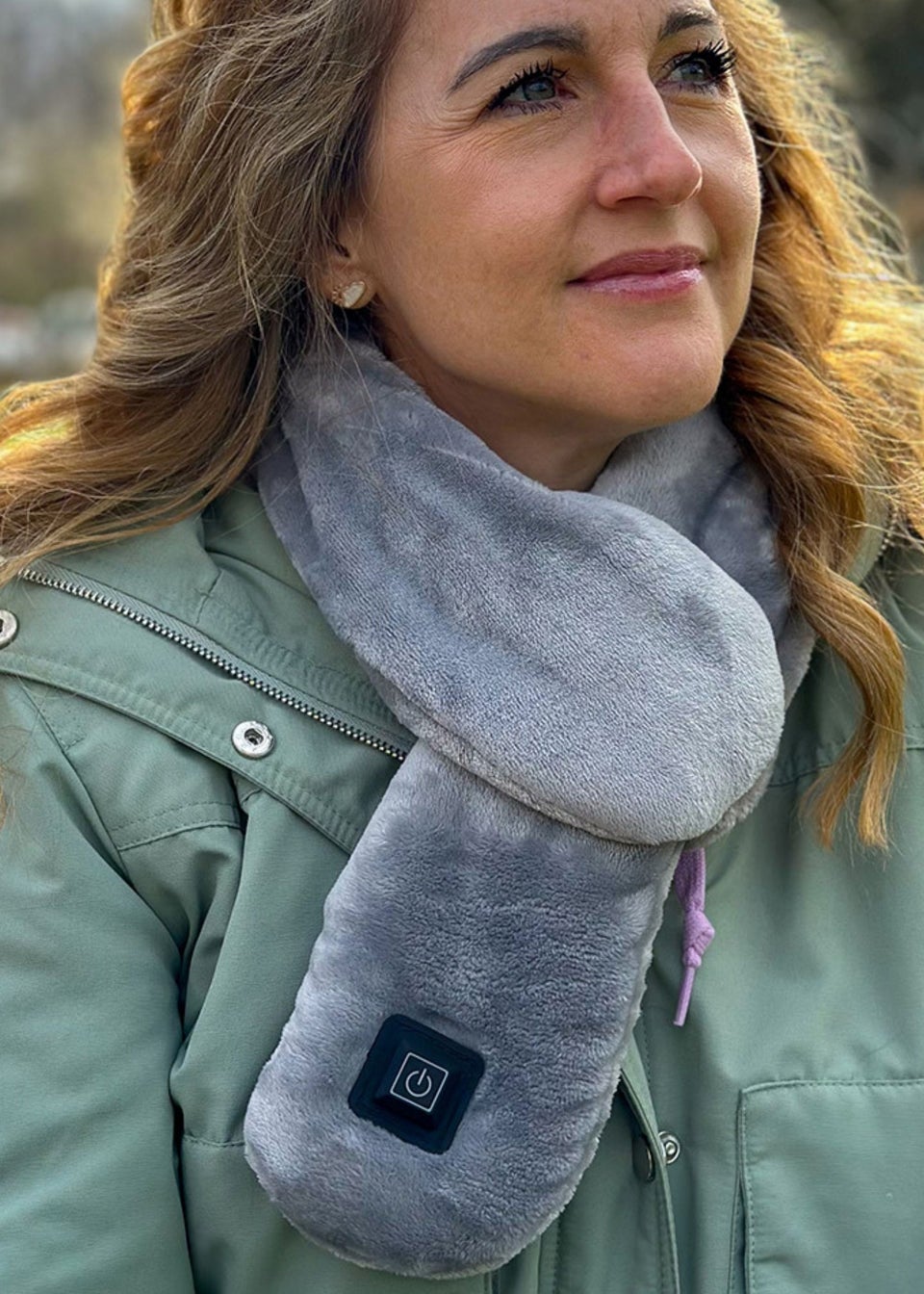 Wellbeing Grey Heated Travel Scarf