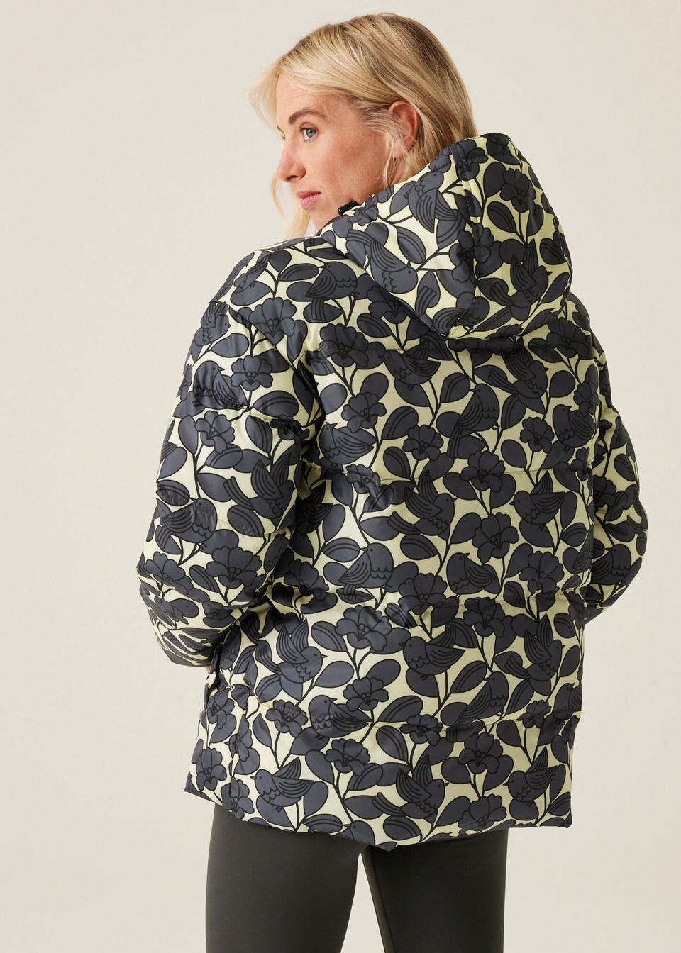 Regatta Birdy Grey Orla Kiely Oversized Quilted Jacket