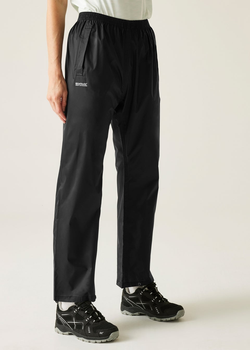 Regatta Black Pack-It Waterproof Breathable Isolite Overtrousers