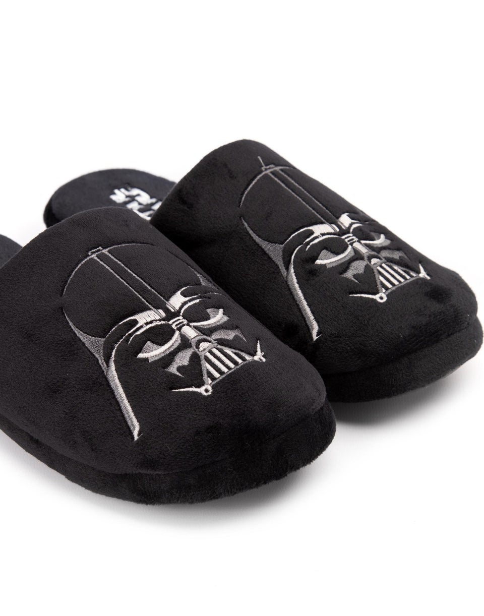 Star Wars Mens Black Darth Vader Mule Slippers