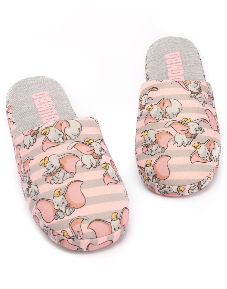 Disney Pink Dumbo Mule Slippers Matalan