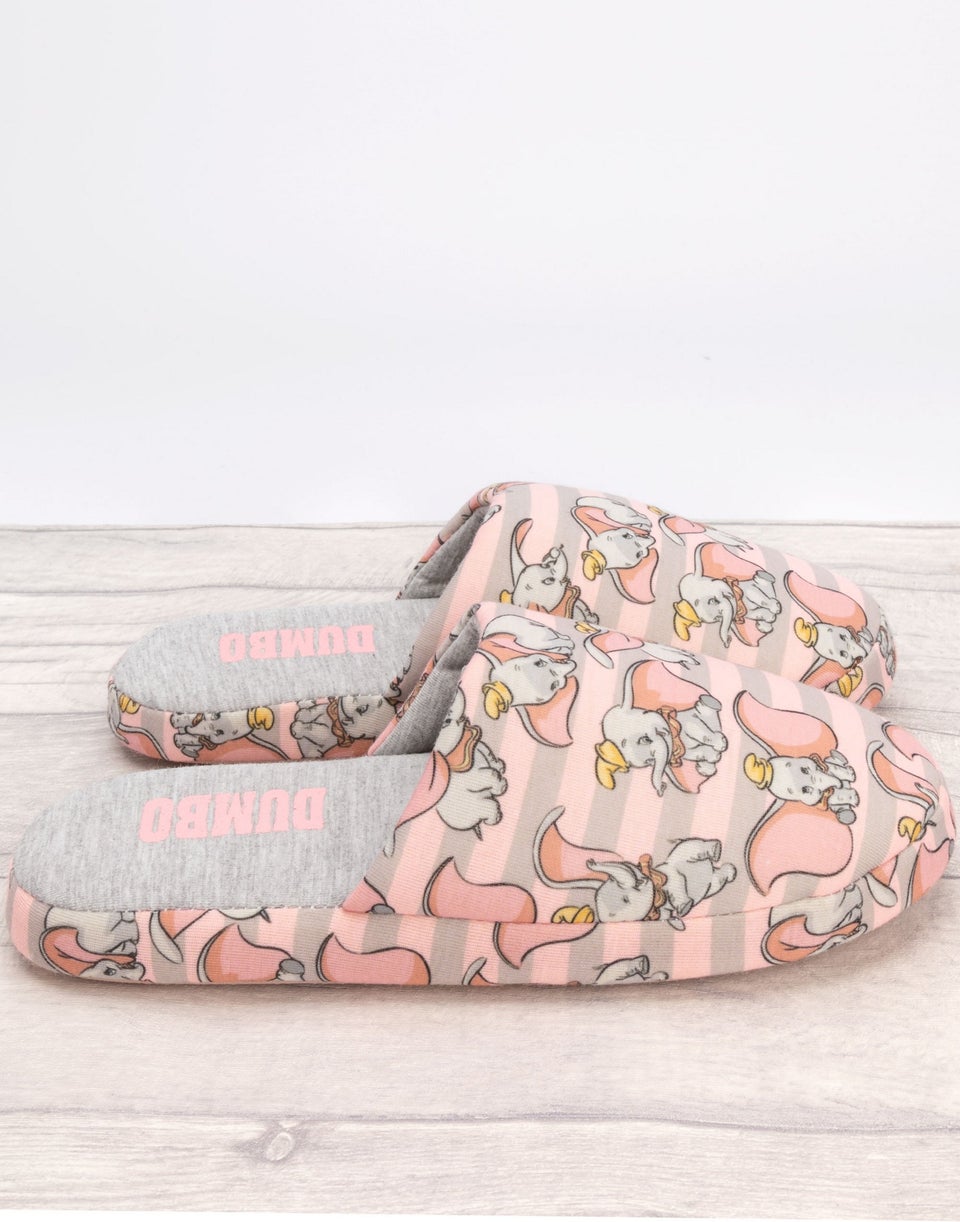 Disney Pink Dumbo Mule Slippers Matalan