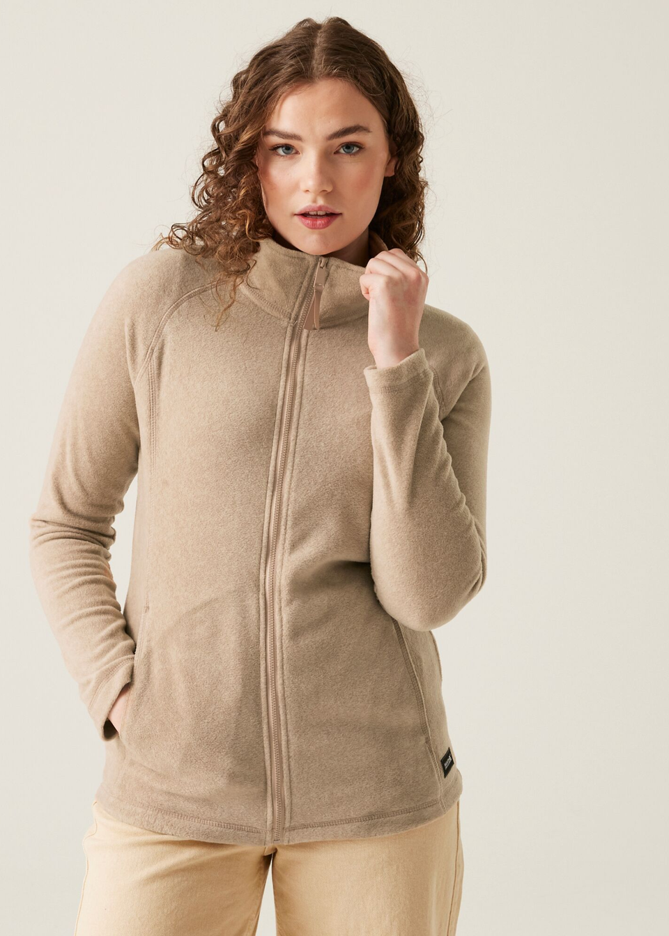 thumbnail image 2 of G5 Apparel Ladies Full Zip Fleece Jacket With Zipped Pockets – Warm Polyester Top, Regular Size 2 of 4