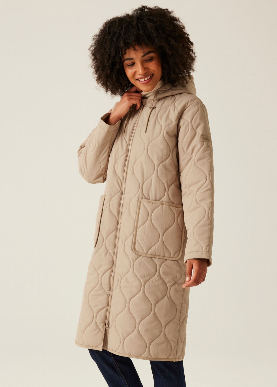 Warm quilted ladies coats on sale