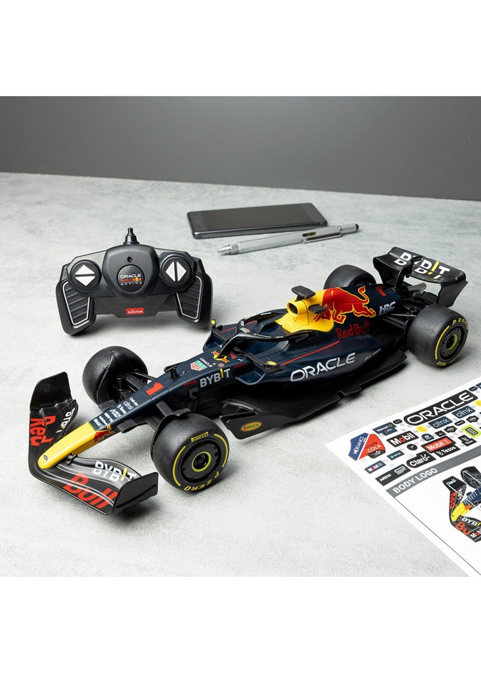 Rastar Black Remote Control Oracle Red Bull Racing RB18 Car