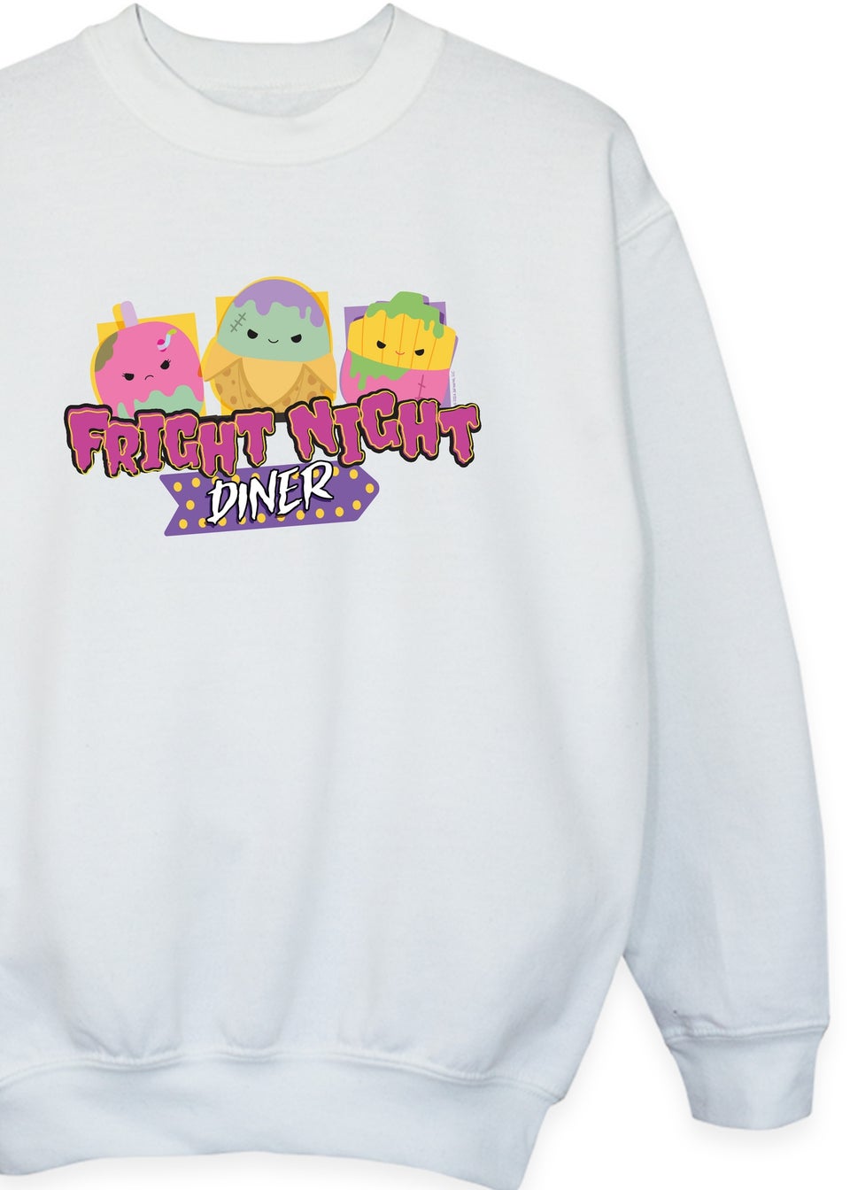 Squishmallows Kids White Fright Night Sweatshirt (5-13 Years)