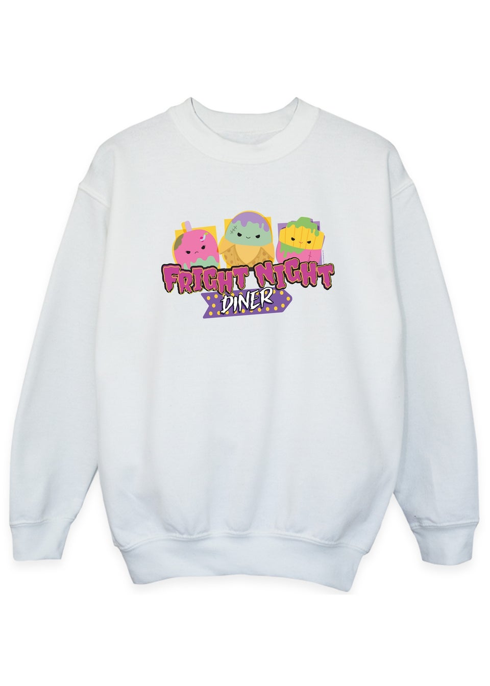 Squishmallows Kids White Fright Night Sweatshirt (5-13 Years)