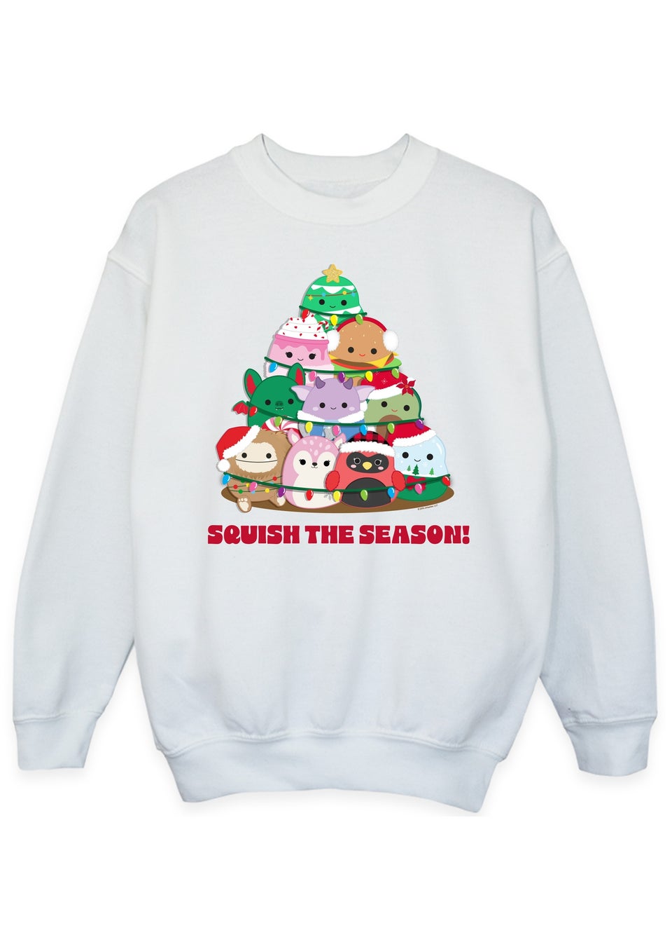 Squishmallows Kids White Christmas Tree Sweatshirt 5 13 Years Matalan