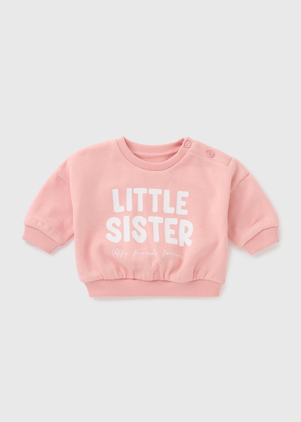 Baby Pink Little Sister Sweatshirt (Newborn-23mths)