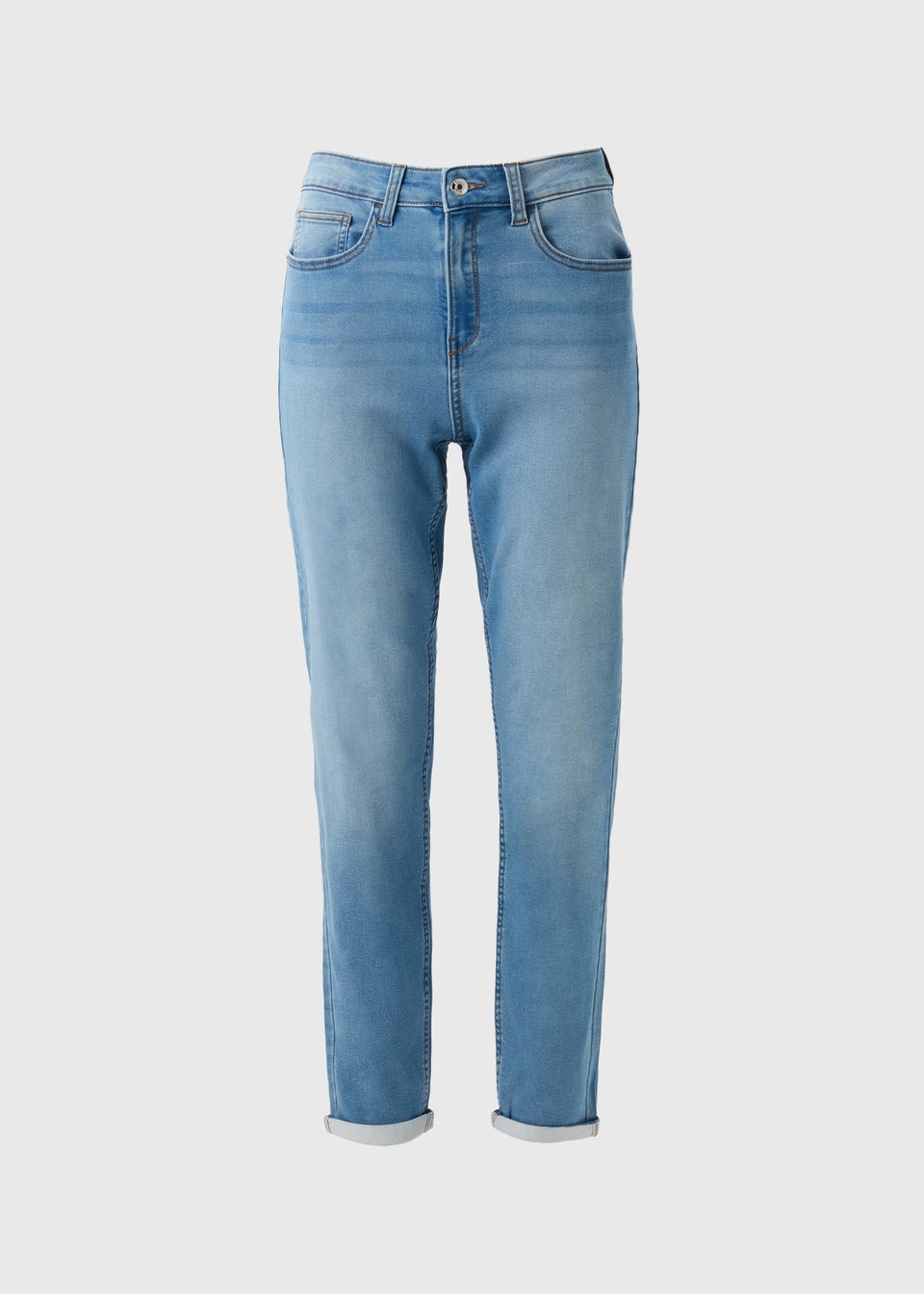 Papaya Petite Blue Light Wash Relaxed Fit Skinny Jeans