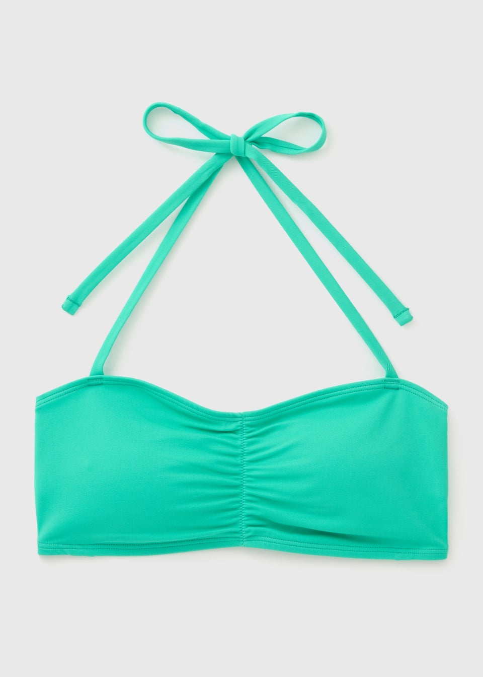 Green Bandeau Halter Neck Bikini Top