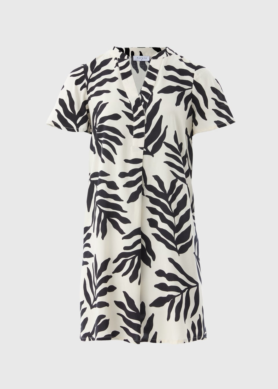Black Leaf Popover Tunic