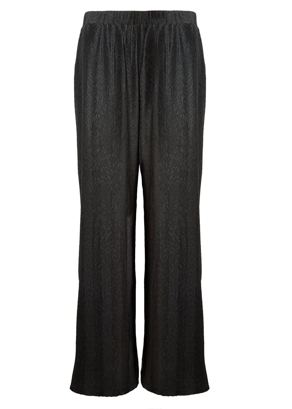 Little Mistress Black Co Ord Plisse Trousers by Vicky Pattison