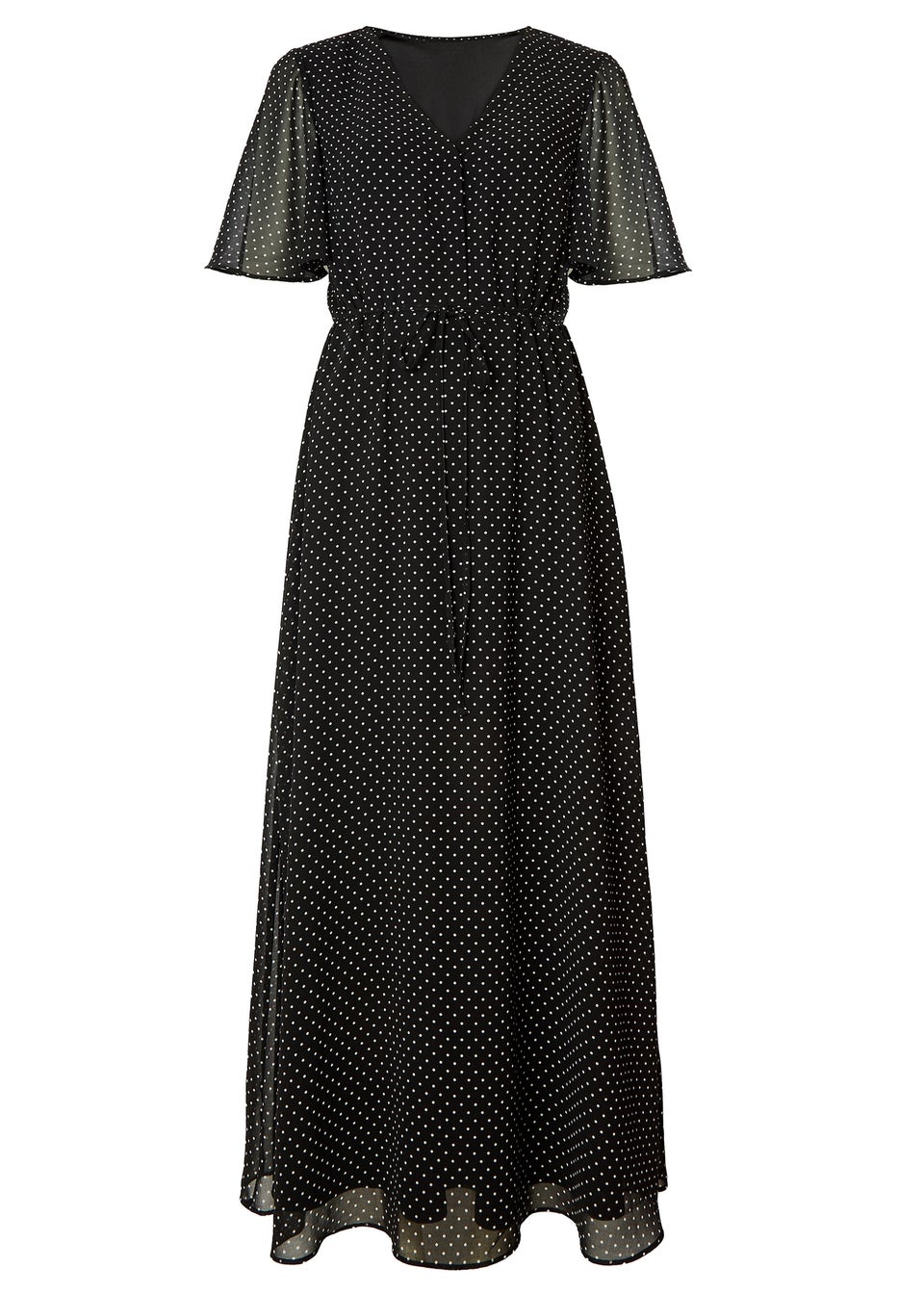 Little Mistress Polka Dot Chiffon Midaxi Dress by Vicky Pattison