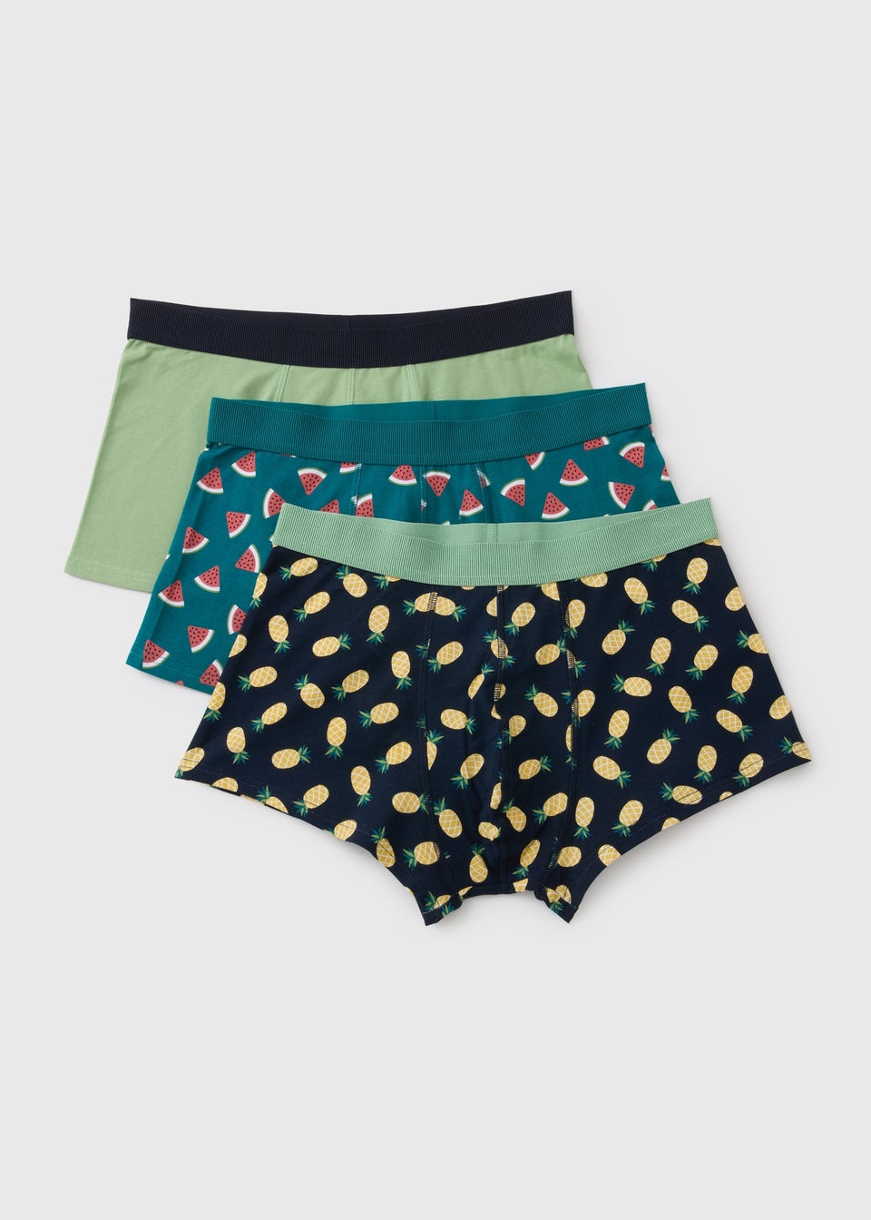 3 Pack Green Pineapple Hipster Boxers