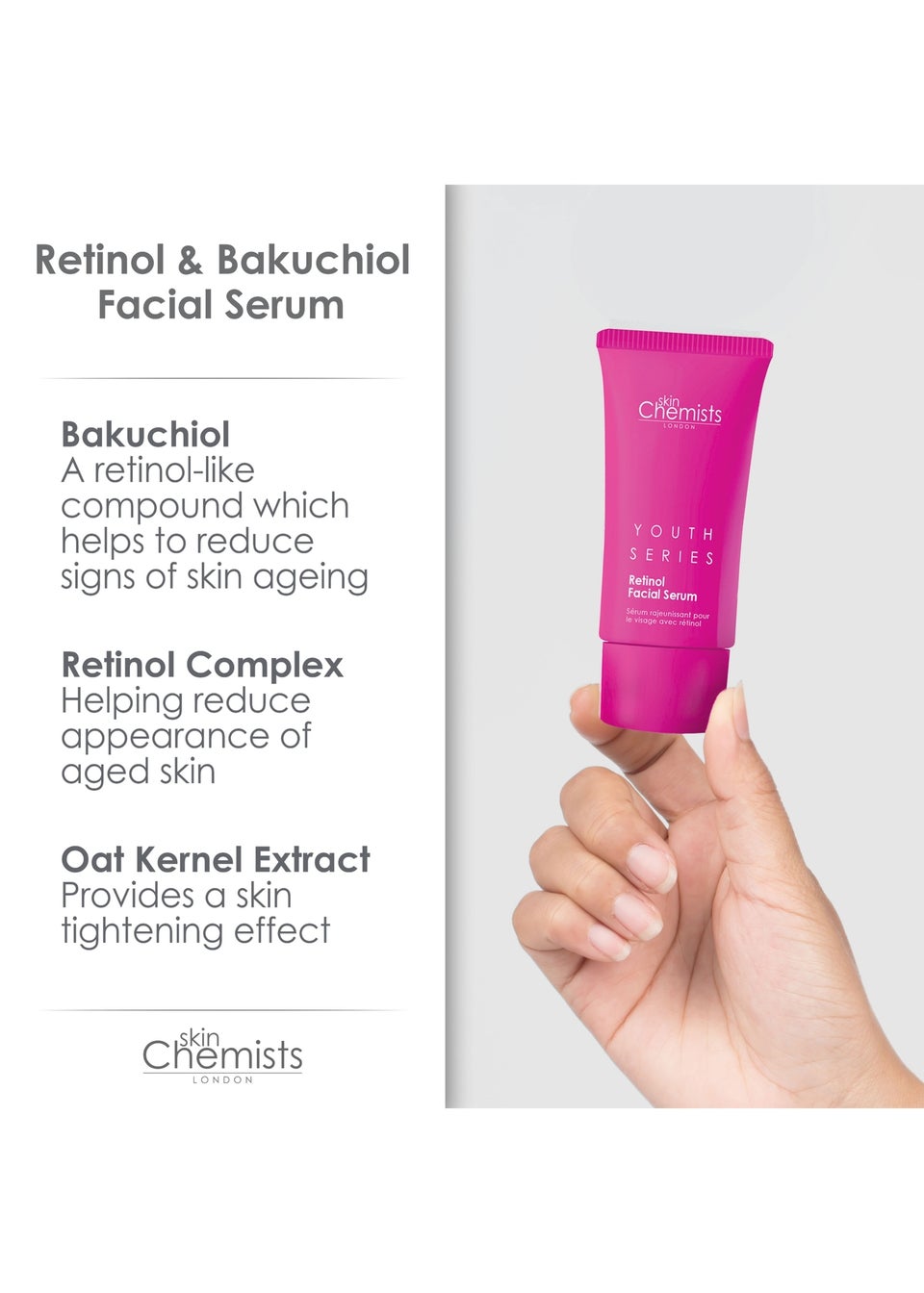 SkinChemists Retinol & Bakuchiol Facial Serum (30ml)