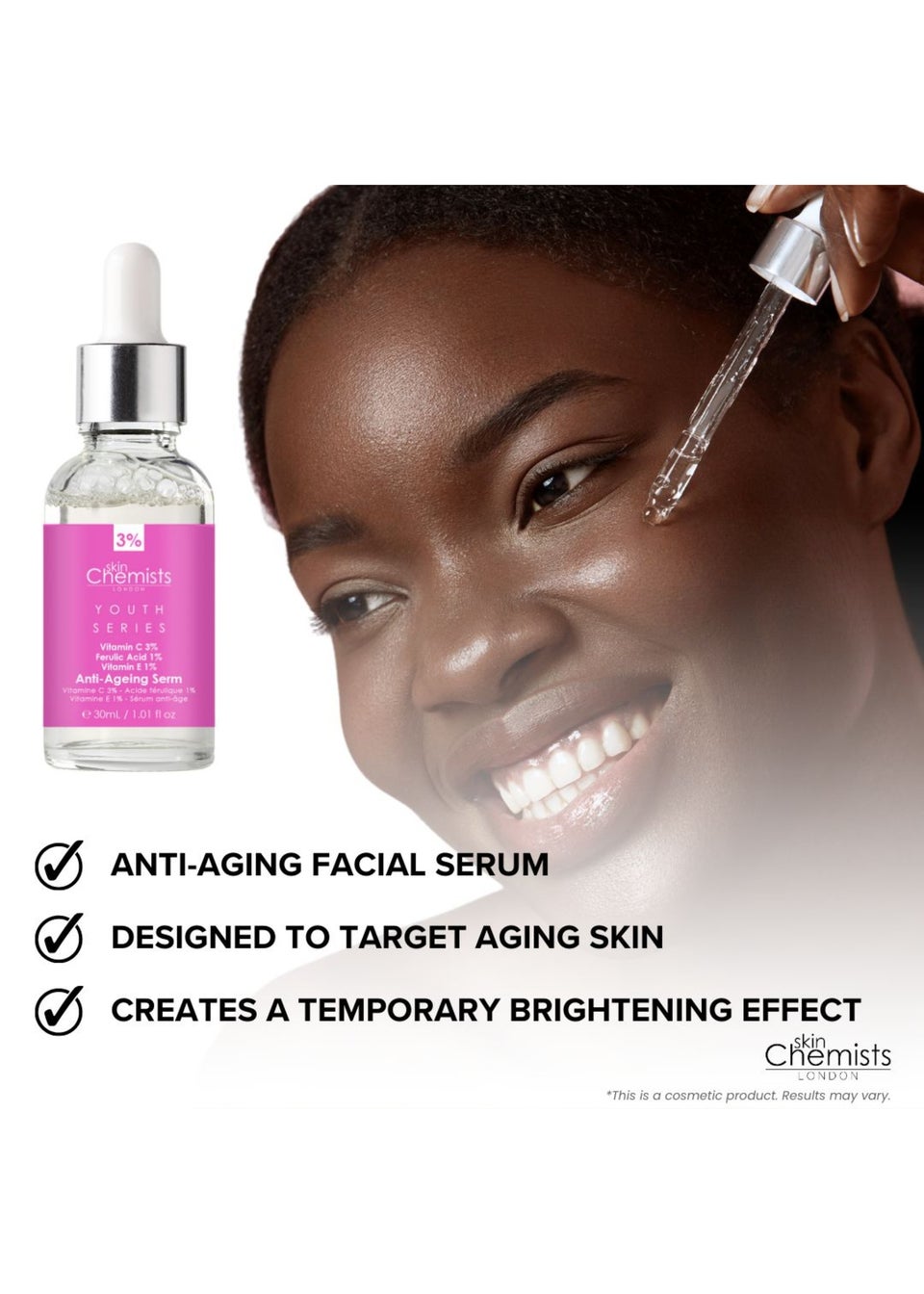 SkinChemists Anti-Ageing Serum Vitamin C, Ferulic Acid, Vitamin E (30ml)