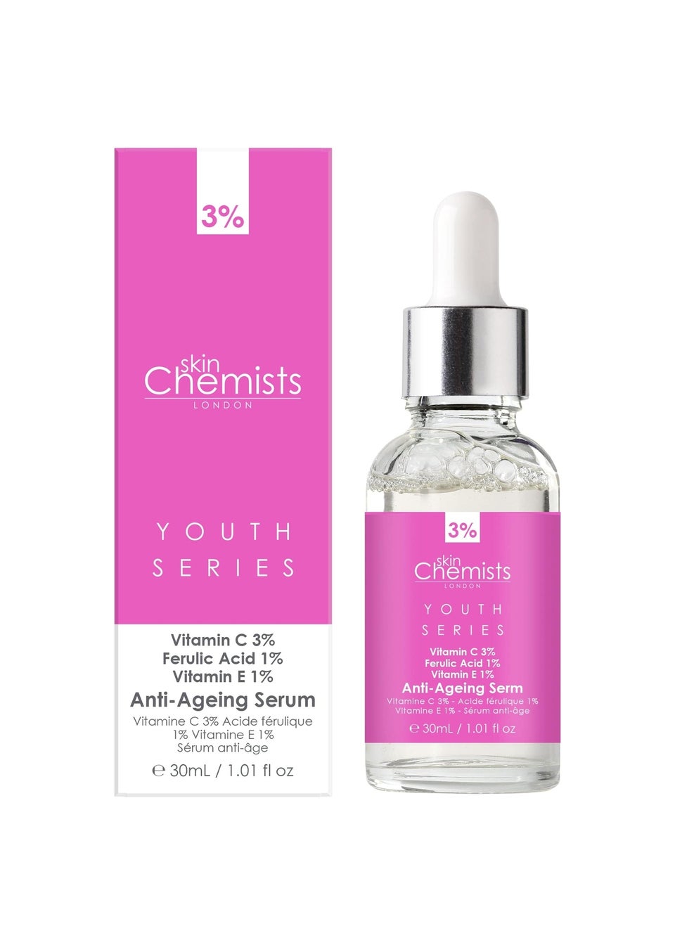SkinChemists Anti-Ageing Serum Vitamin C, Ferulic Acid, Vitamin E (30ml)