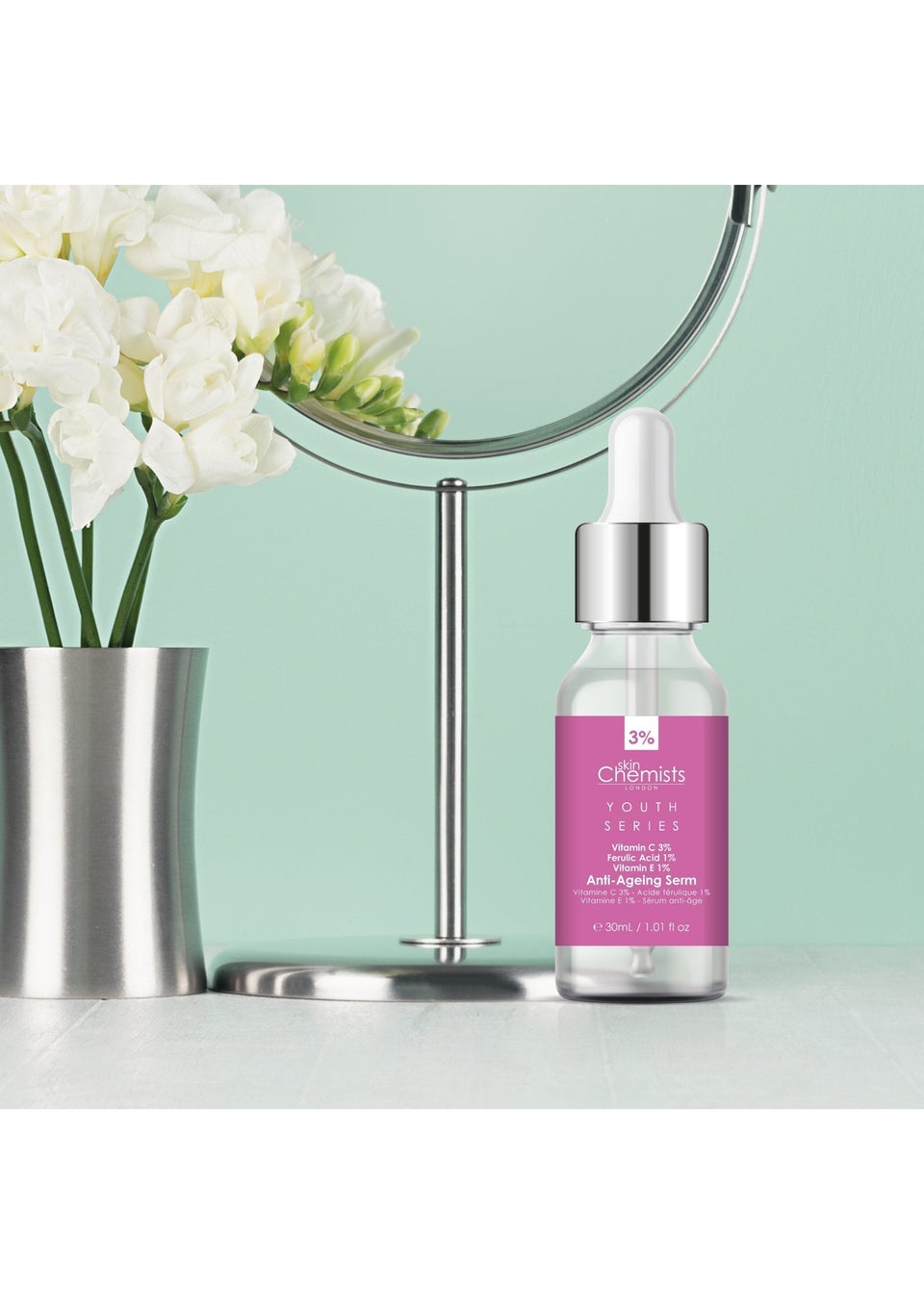 SkinChemists Anti-Ageing Serum Vitamin C, Ferulic Acid, Vitamin E (30ml)