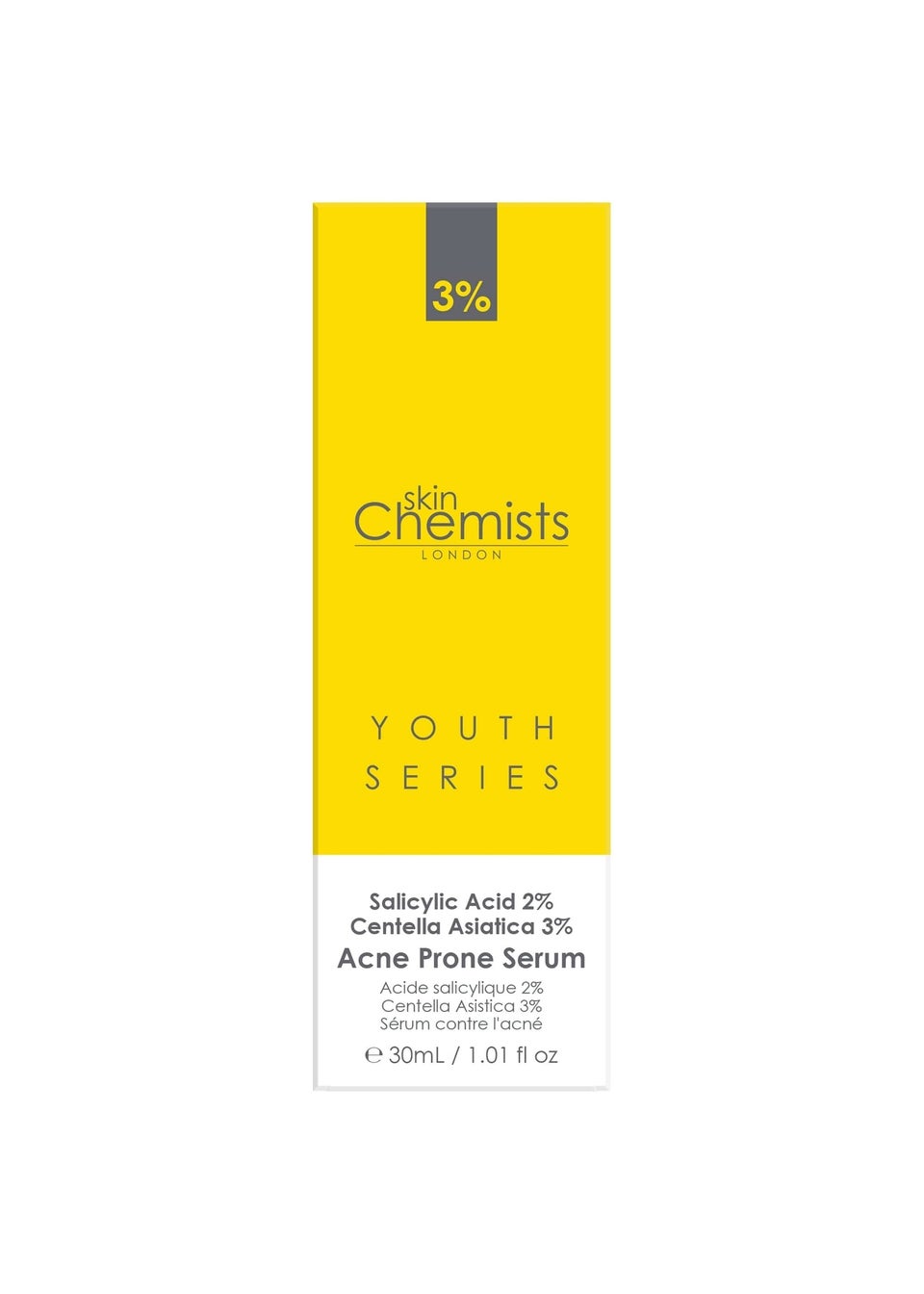 SkinChemists Acne Prone Serum Salicylic Acid, Centella Asistica (30ml)