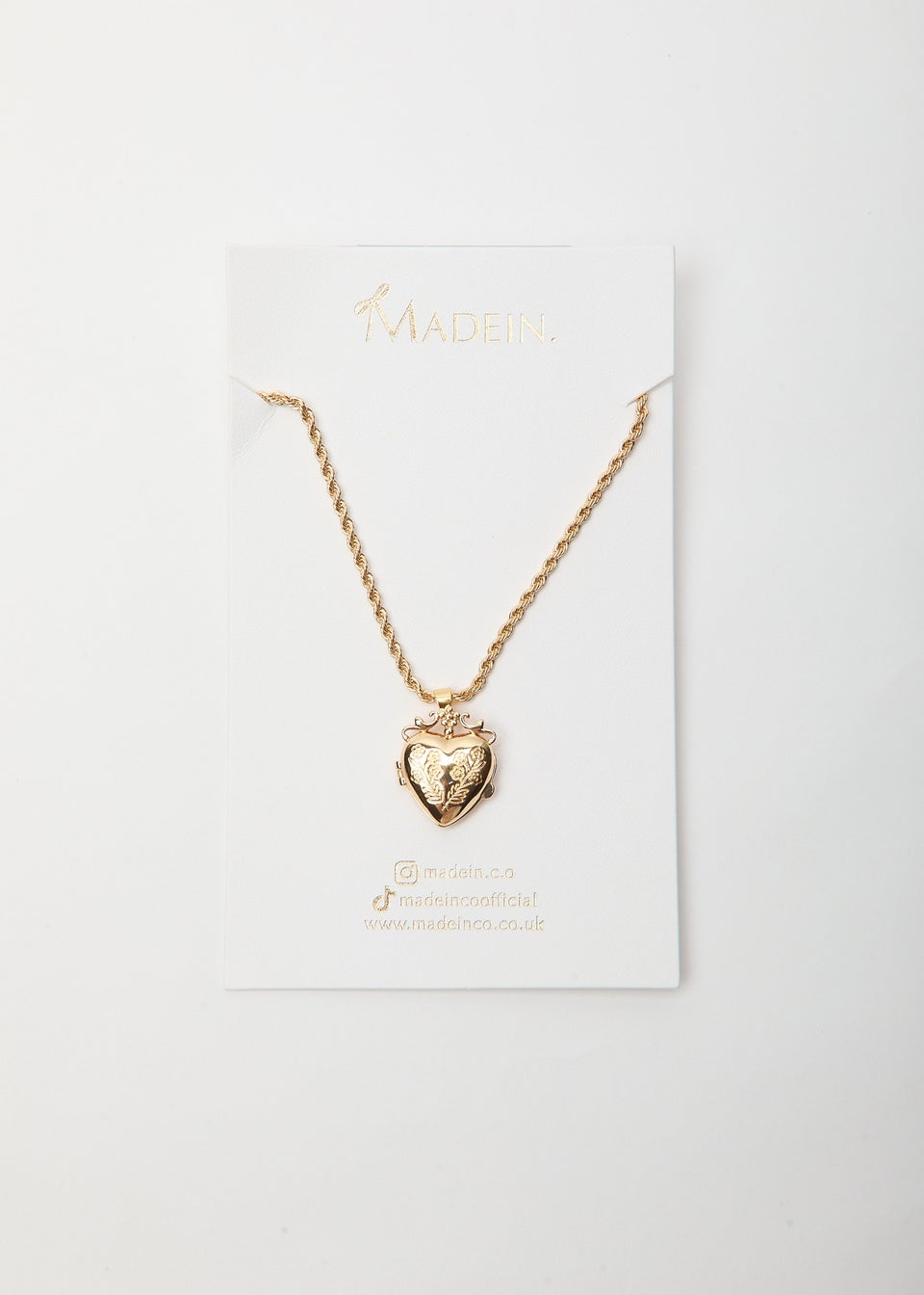 Madein Heart Lockett Necklace