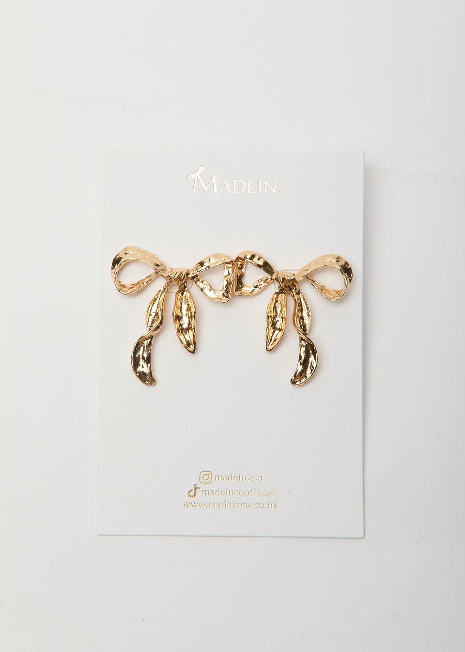 Madein Crinkle Bow Earrings