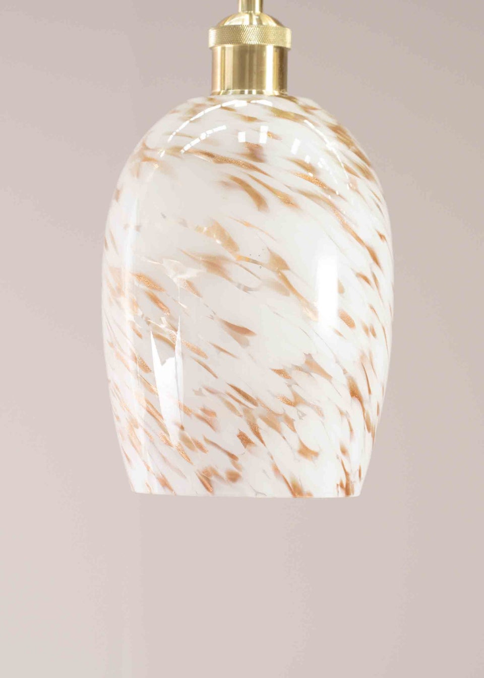 ValueLights India Glass Marble Effect White Dome Ceiling Pendant Shade