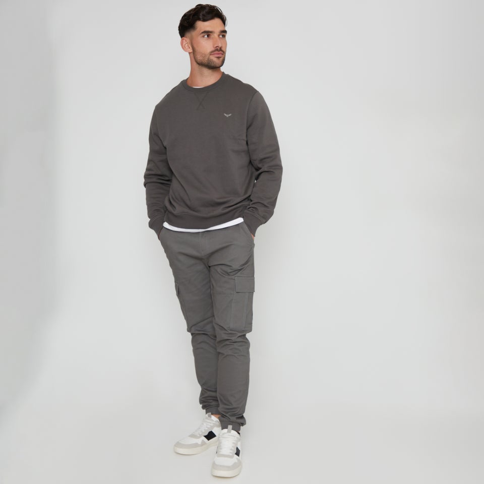 Threadbare Dark Grey Crew Neck Sweatshirt