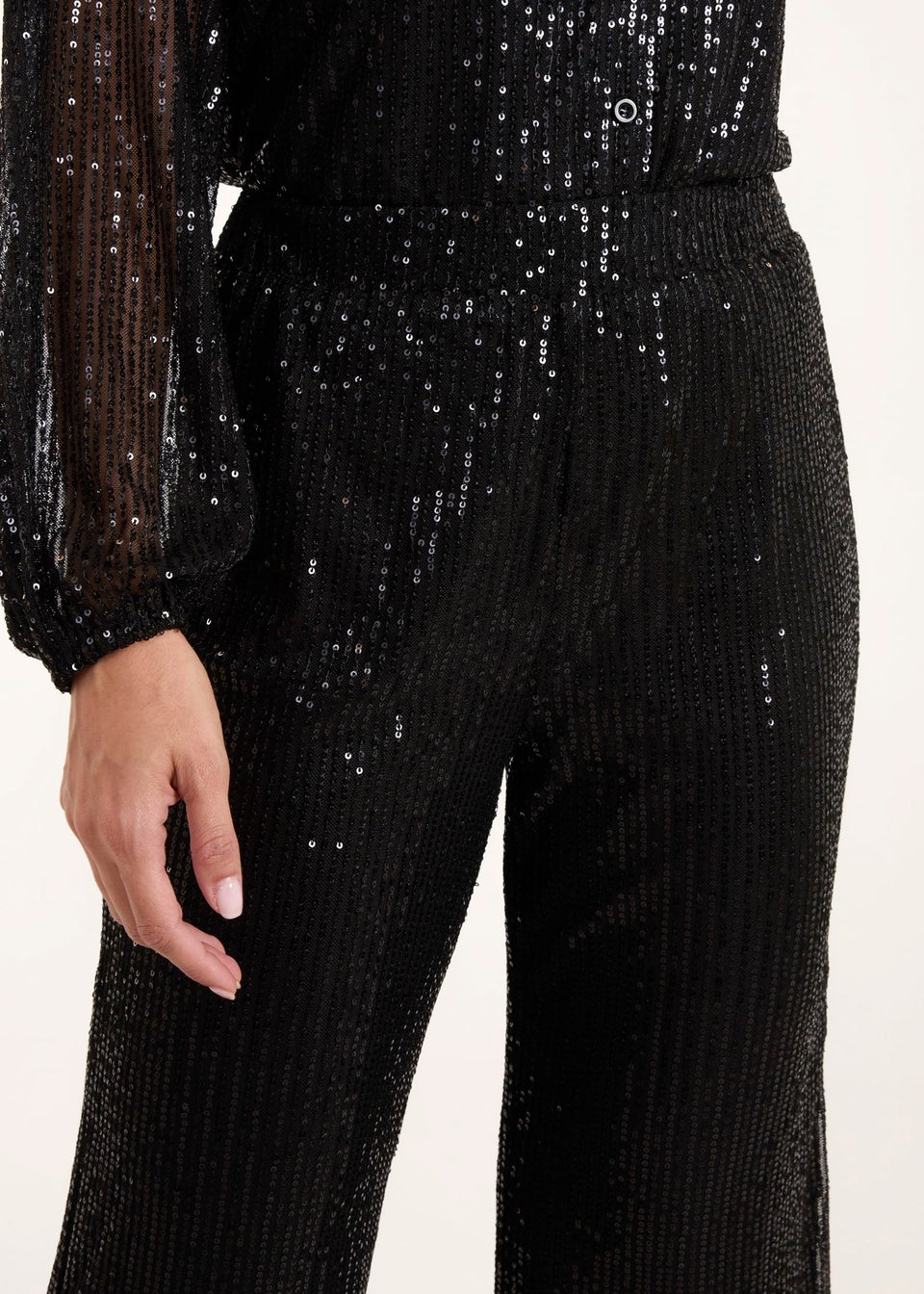 Blue Vanilla Black Sequin Trousers