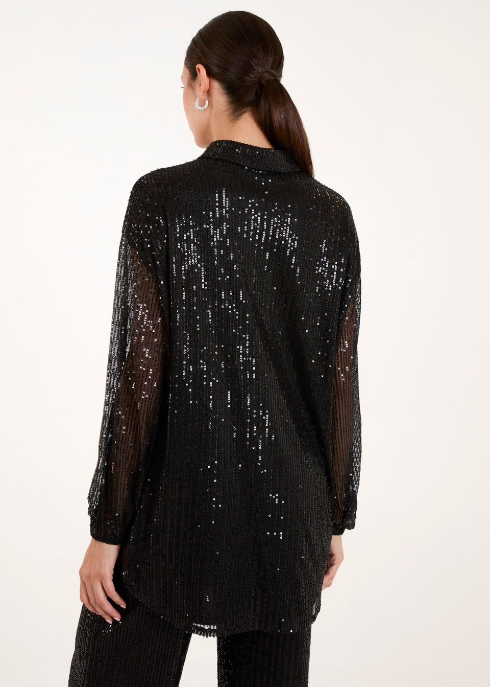 Blue Vanilla Black Sequin Shirt