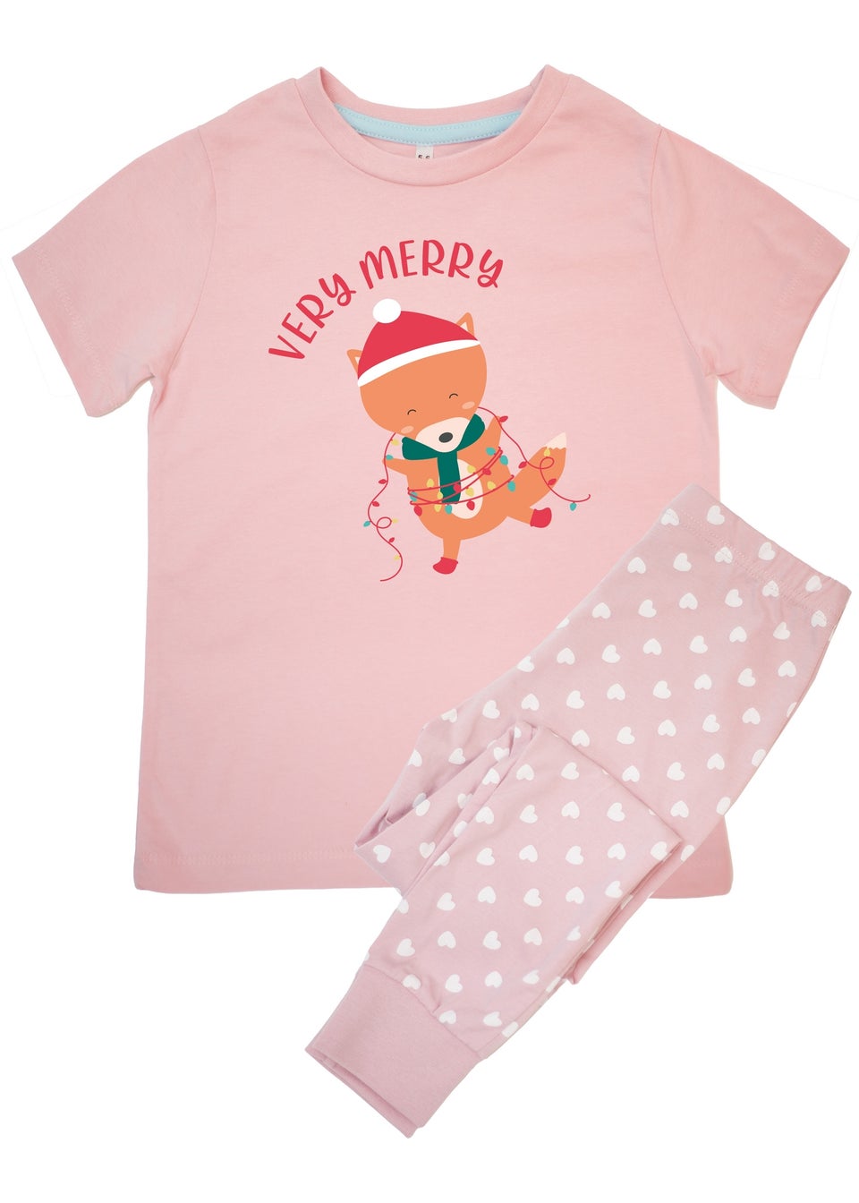 Brands In Christmas Very Merry Kids Hearts Pyjamas 3 6 Years Matalan