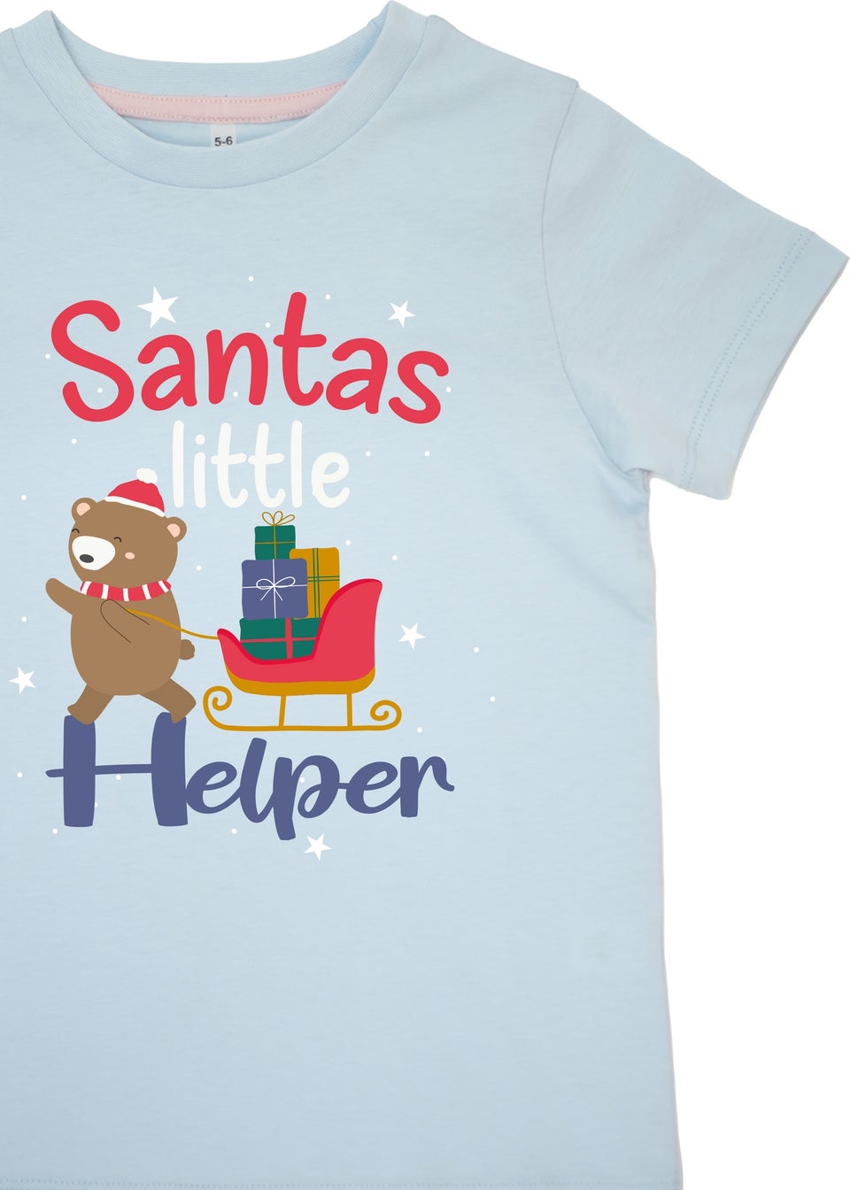 Brands In Christmas Santa Little Helper Kids Stars Pyjamas 3 8 Years Matalan