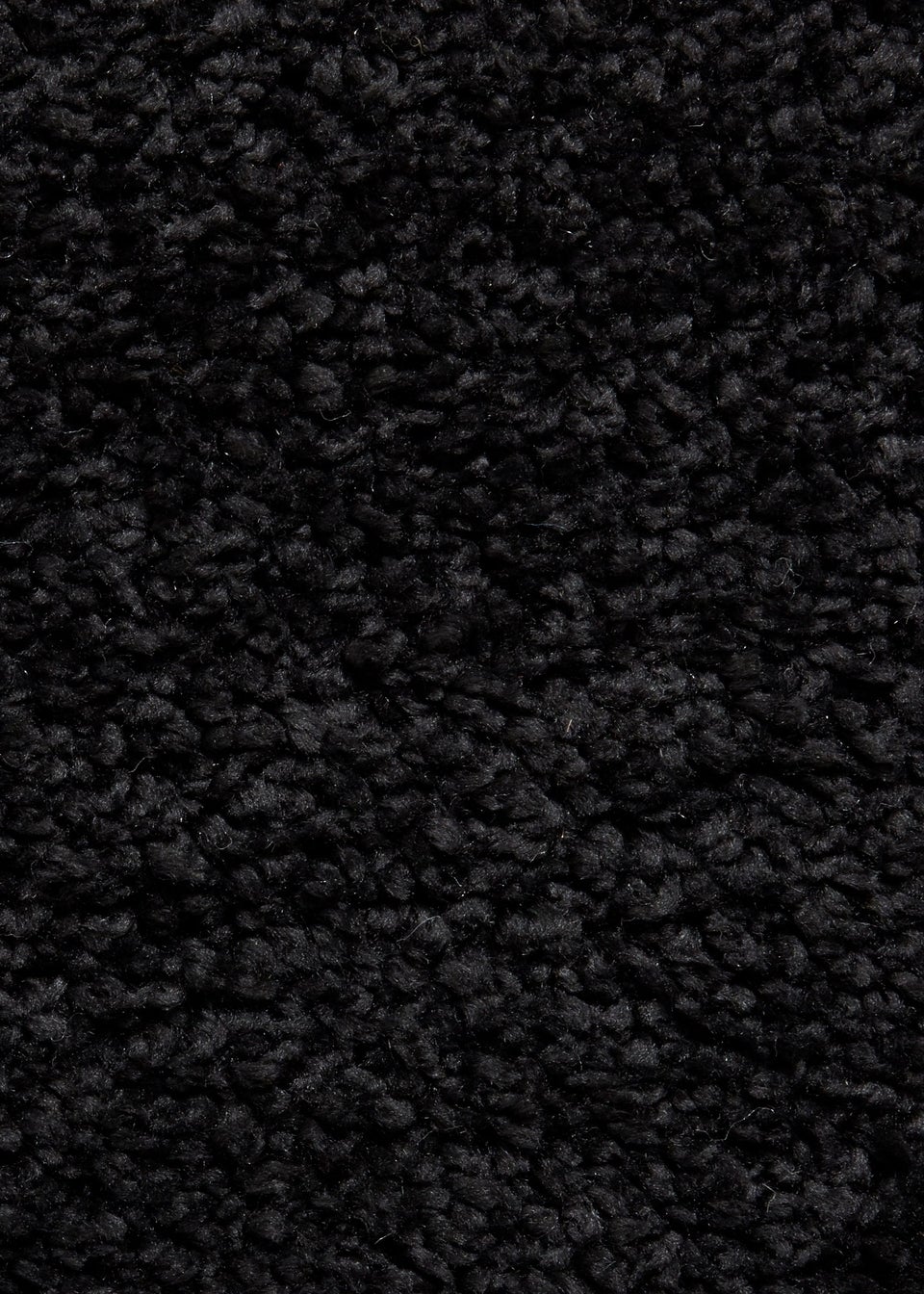 Think Rugs Sierra Black Plain Shaggy Rectangle Rug