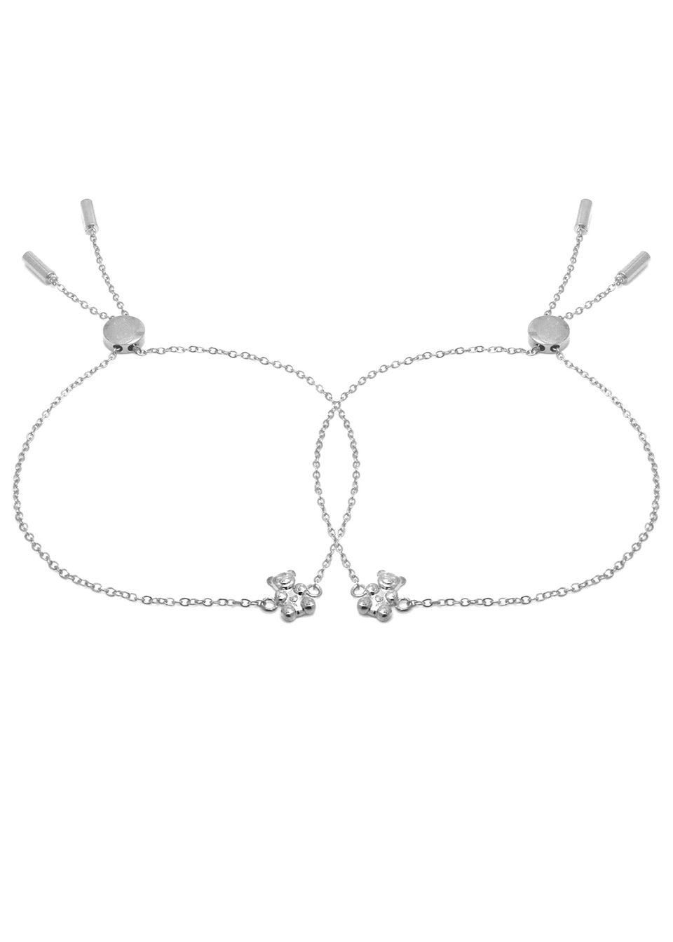 Say It With Silver Children's Bear Friendship Bracelets