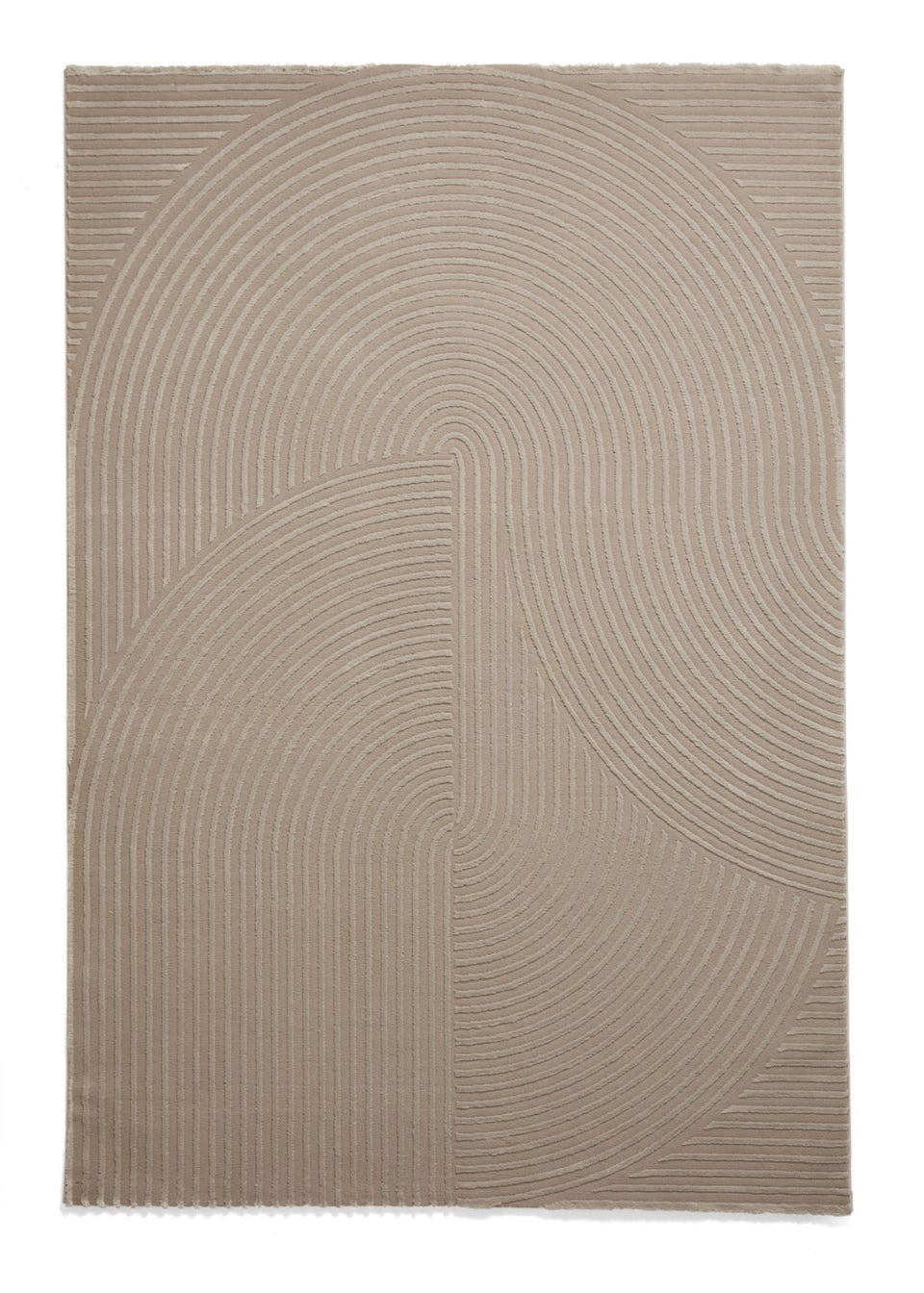 Think Rugs Flores Mink Modern Rectangle Rug