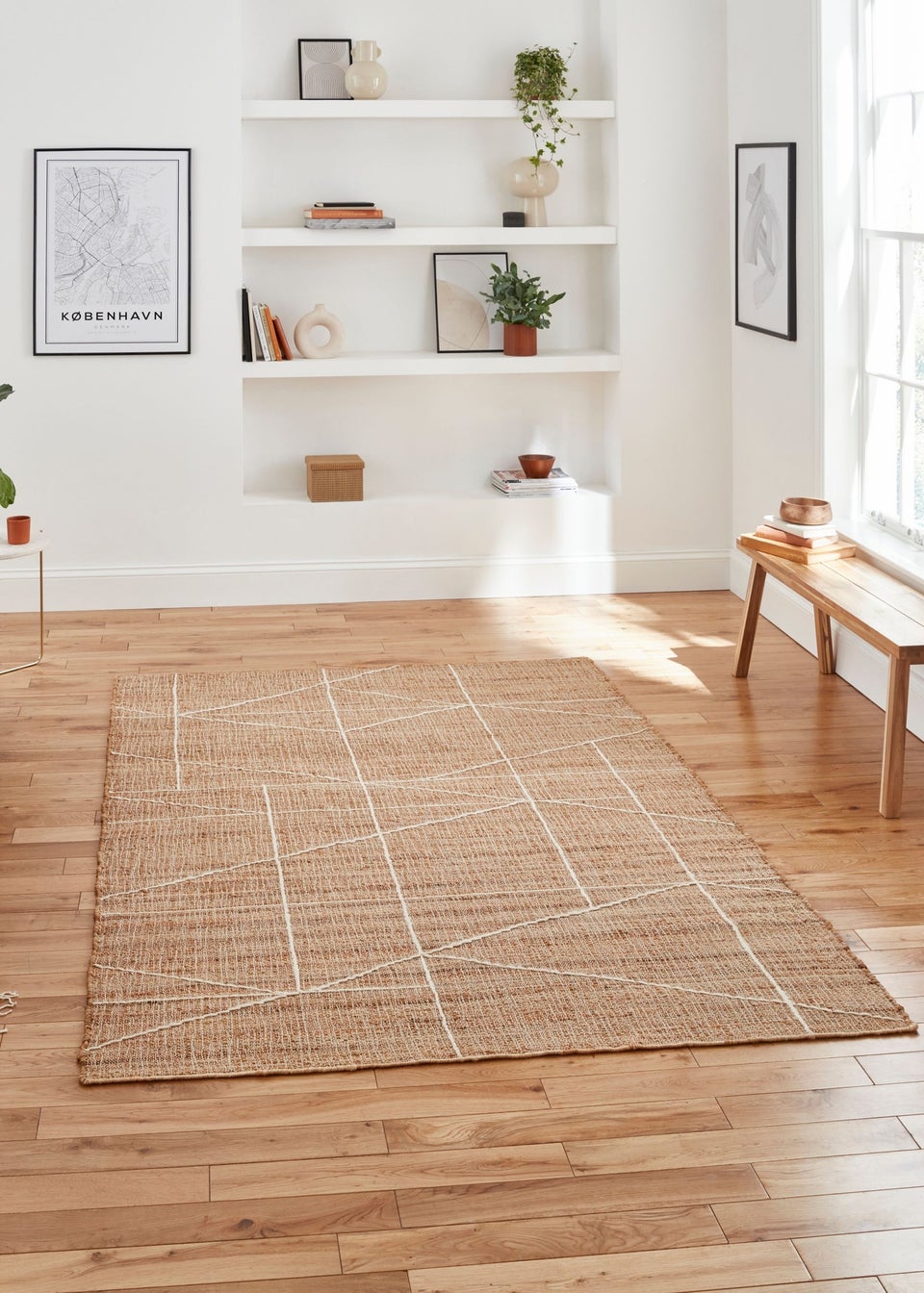 Think Rugs Bazaar Natural Natural Rectangle Rug