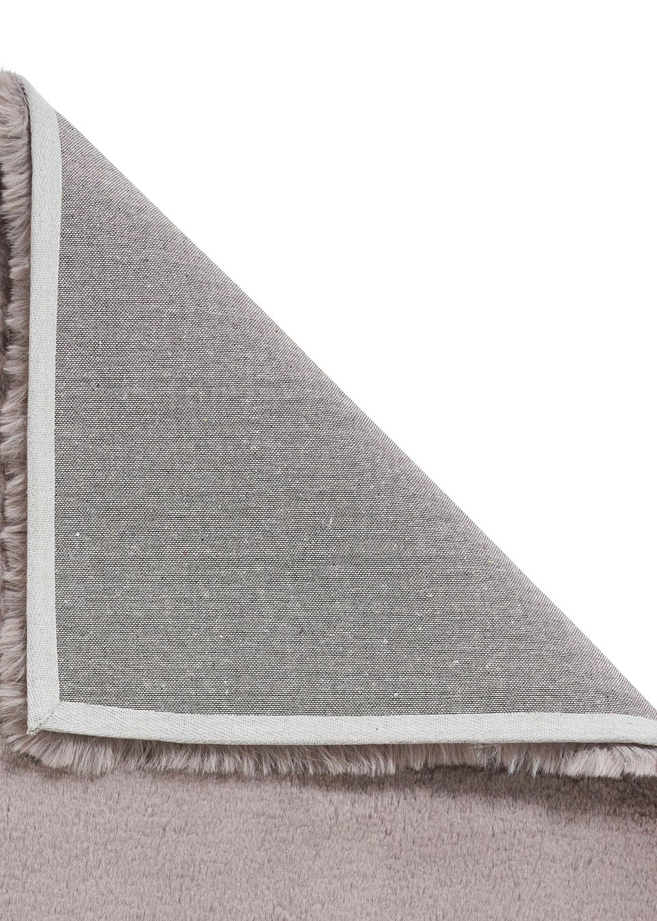Think Rugs Super Teddy Grey Plain Shaggy Rectangle Rug