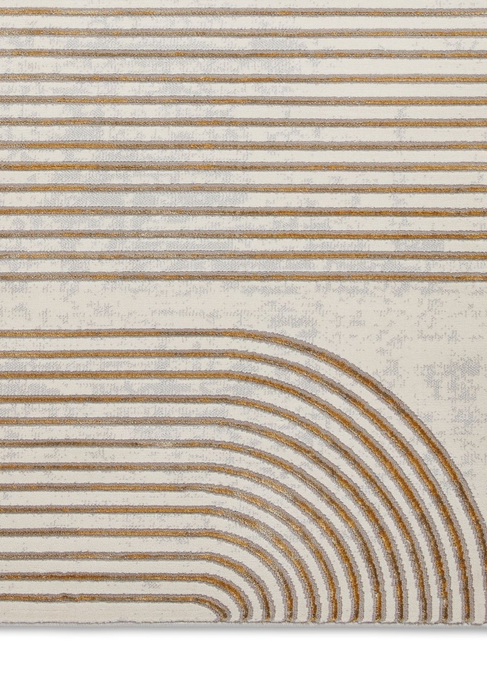 Think Rugs Apollo Grey/Gold Modern Linear Rectangle Rug