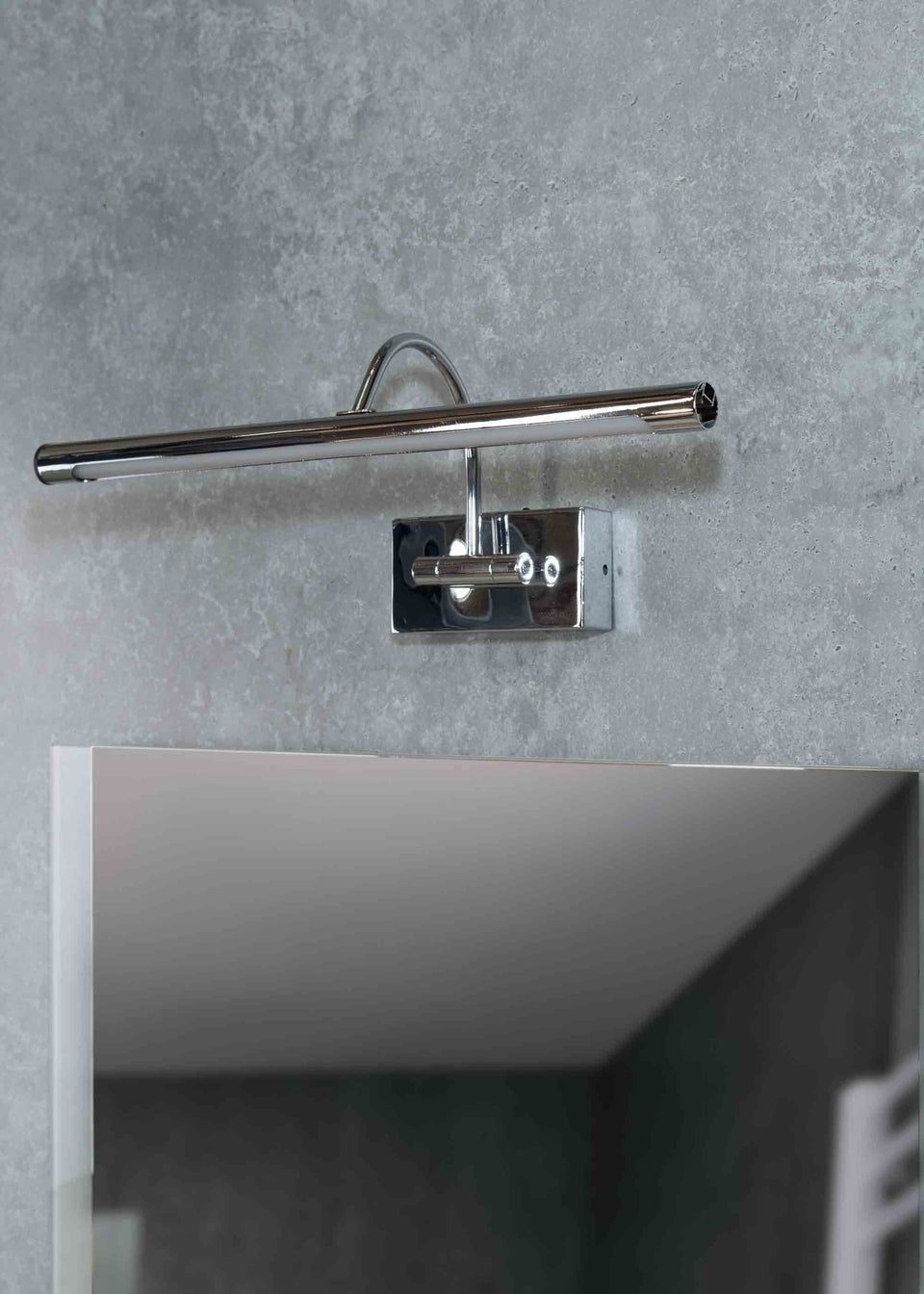 ValueLights Alana Polished Silver Wall Light Integrated LED (20cm x 11cm x 46.5cm)