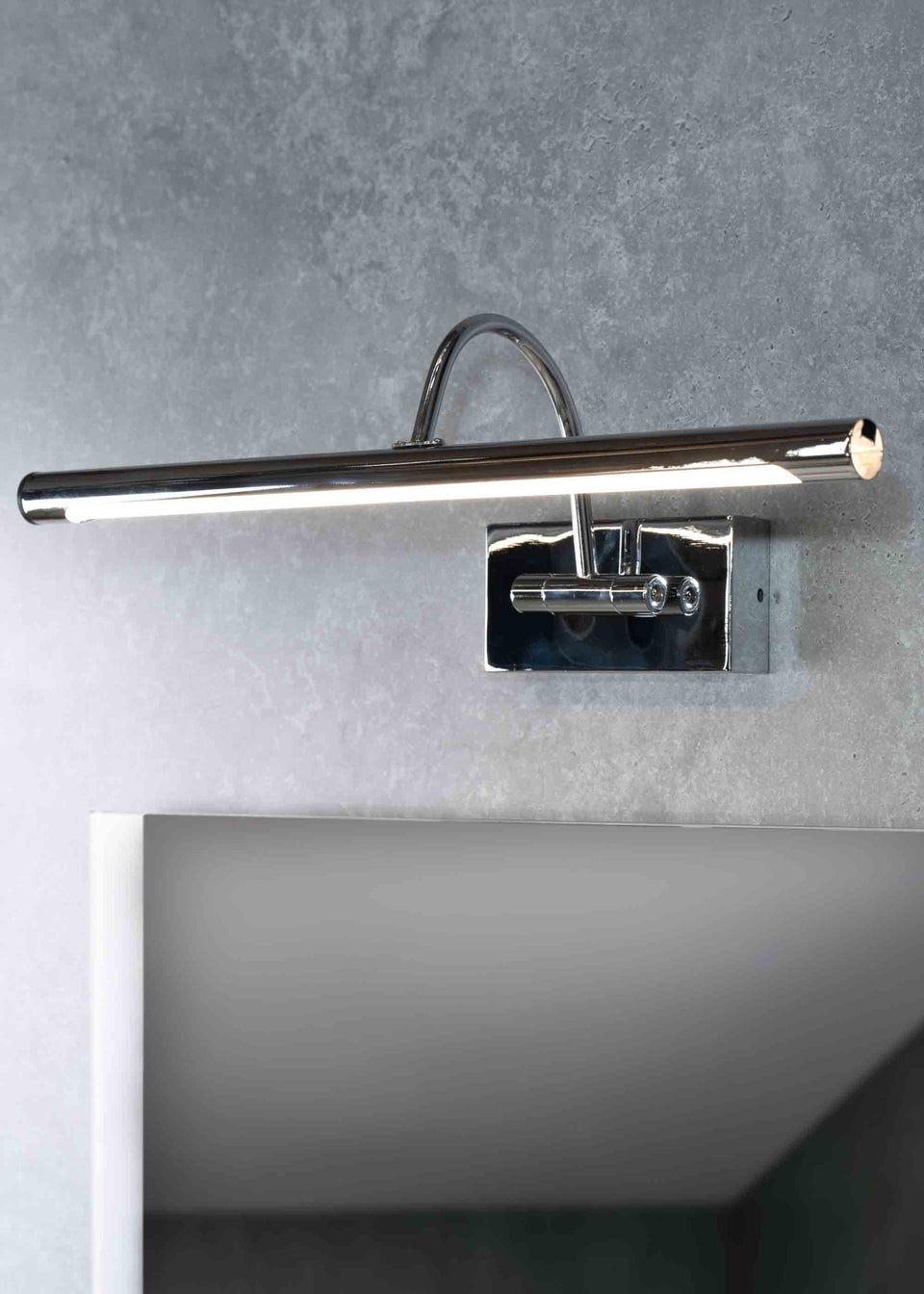ValueLights Alana Polished Silver Wall Light Integrated LED (20cm x 11cm x 46.5cm)