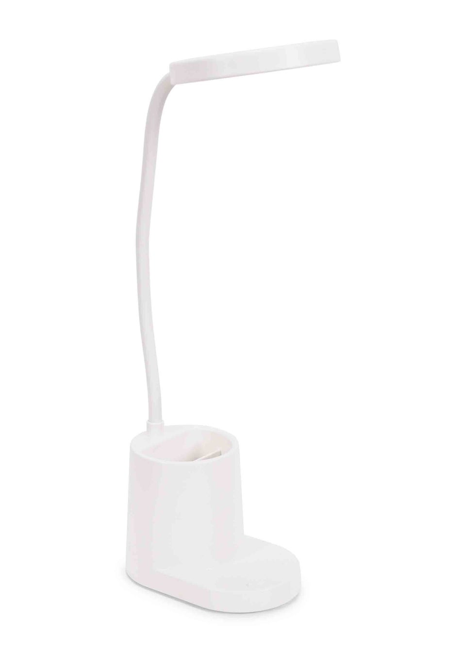 ValueLights Marco Dimmable Matte White Table Lamp Integrated LED (47cm x 12.8cm x 9.8cm)