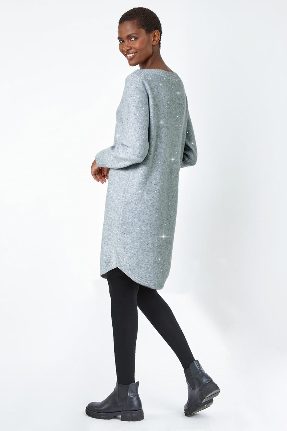 Embellished jumper dress shop
