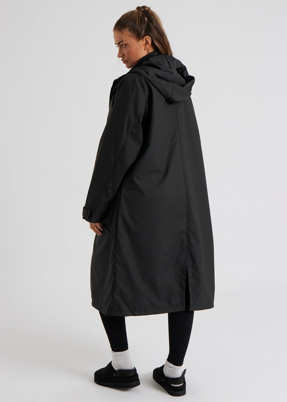 Urban Bliss Black Rubberised Raincoat